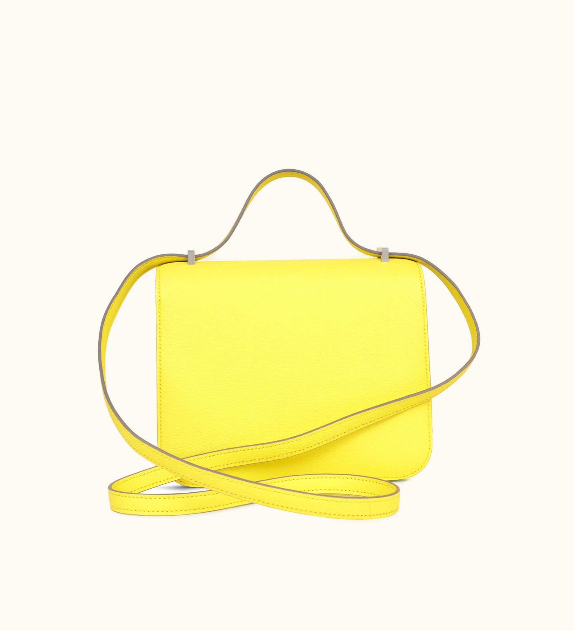 Hermès Constance Mini 18 - Limoncello - Epsom - Palladium (PHW)