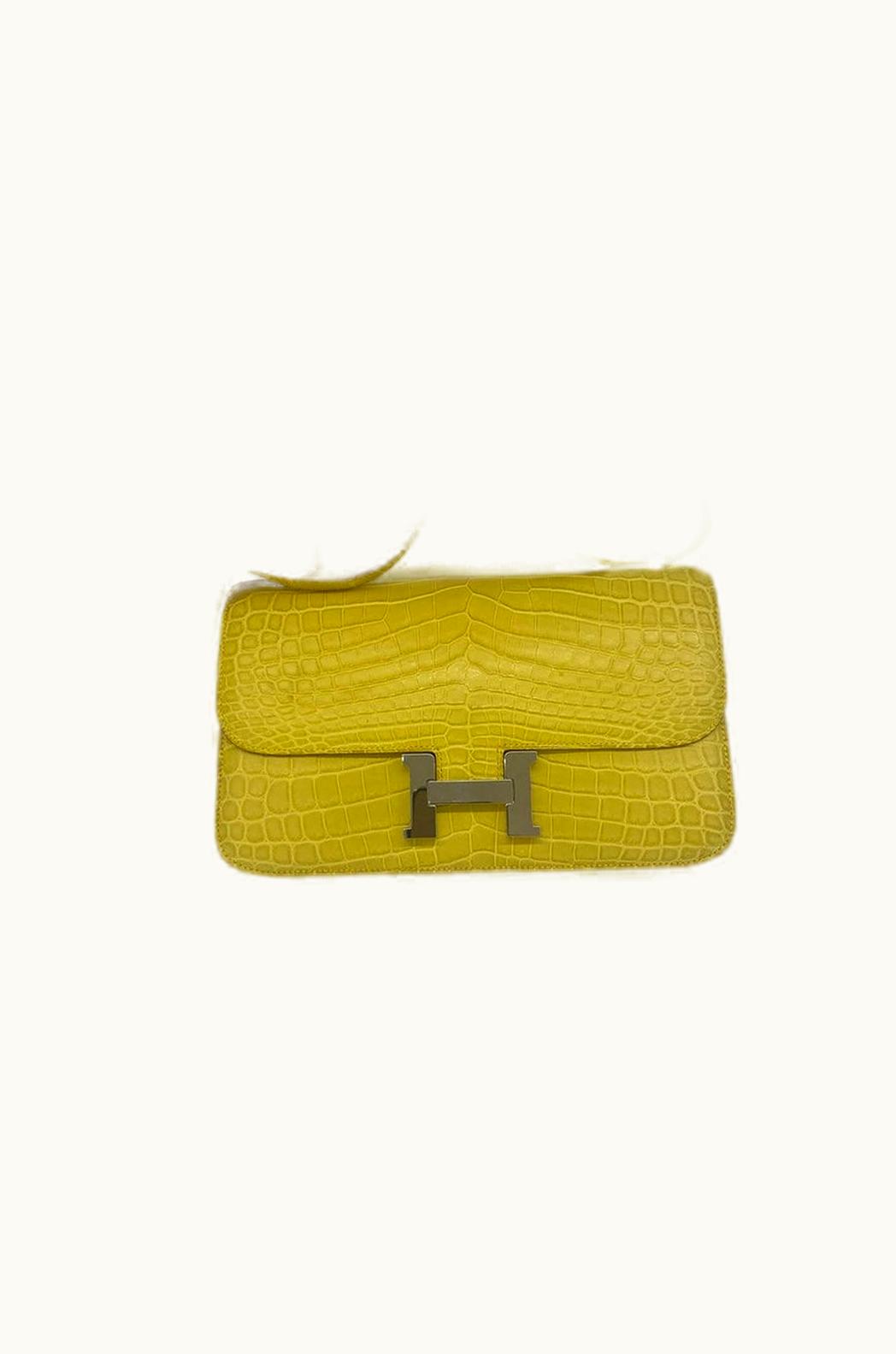 Hermès Constance Mini 18 - Mimosa - Epsom - Palladium (PHW)