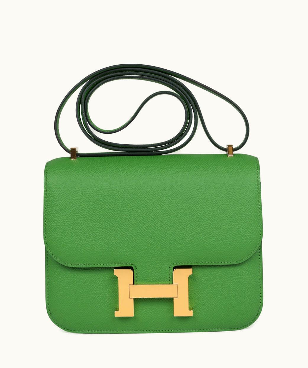 Hermès Constance Mini 18 - Vert Yucca - Epsom - Gold (GHW)