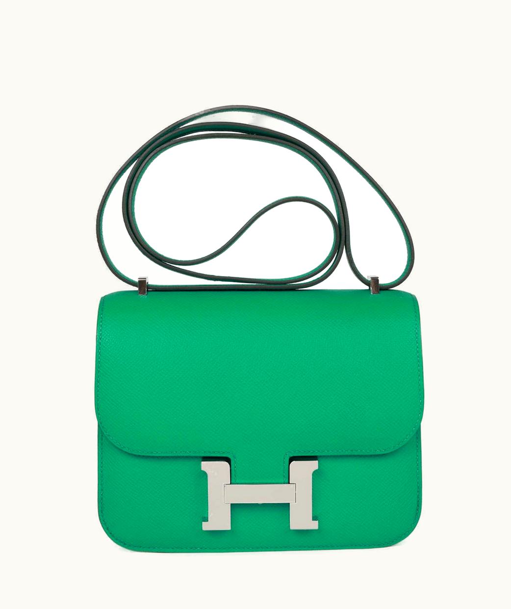 Hermès Constance Mini 18 - Vert Jade - Swift - Palladium (PHW)