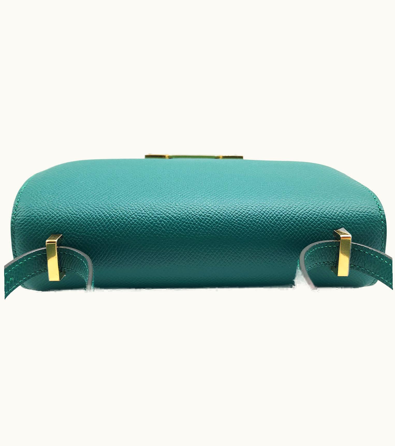 Hermès Constance Mini 18 - Malachite - Epsom - Gold (GHW)