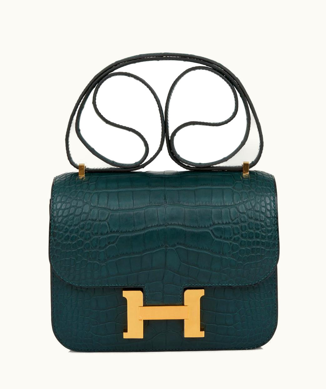 Hermès Constance Mini 18 - Vert Cypress - Swift - Gold (GHW)