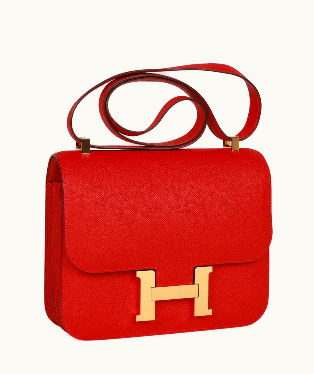 Hermès Hermès Constance 24 - Rouge Casaque - Swift - Gold (GHW)