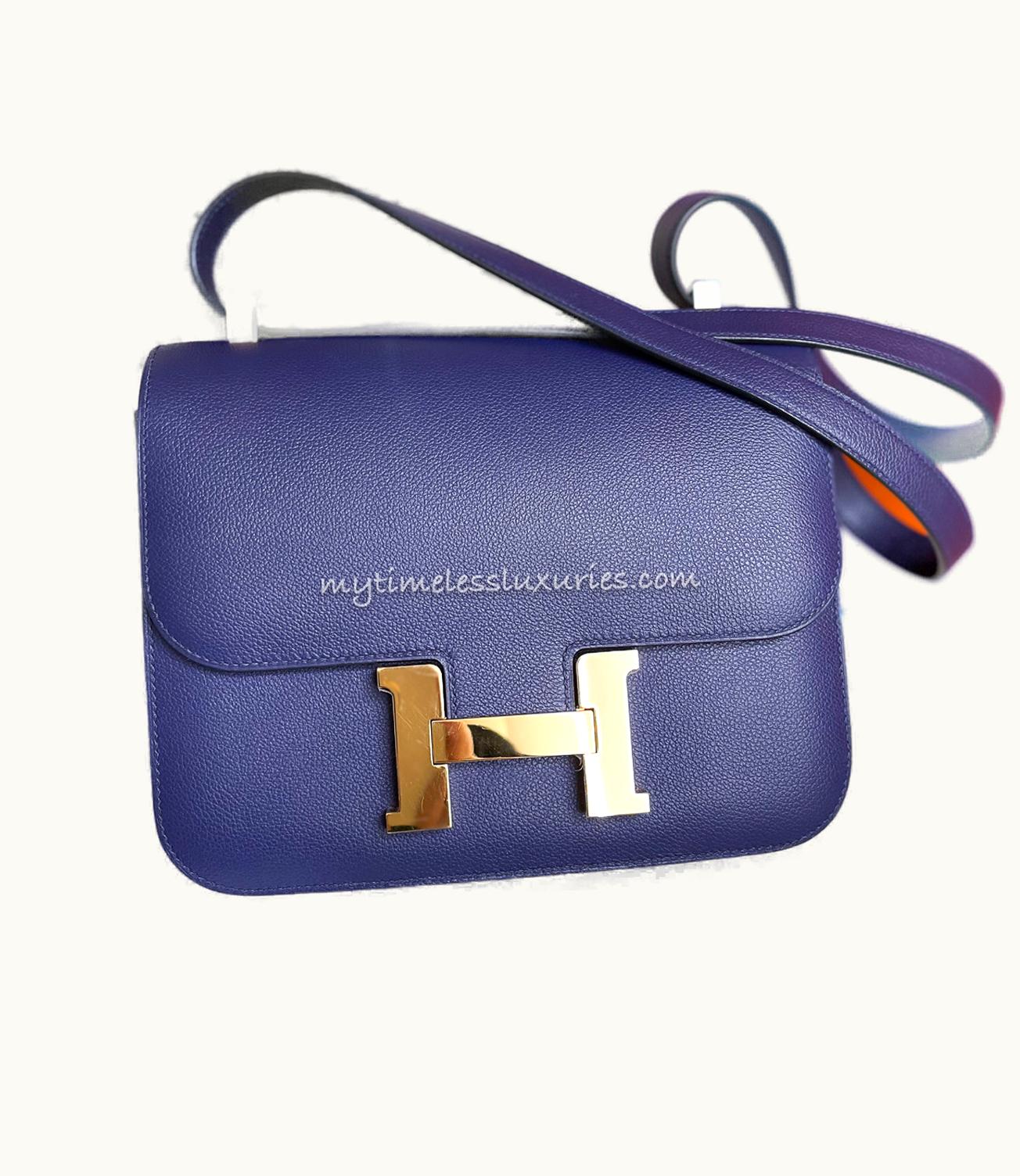 Hermès Hermès Constance Elan 25 - Bleu Encre - Epsom - Gold (GHW)