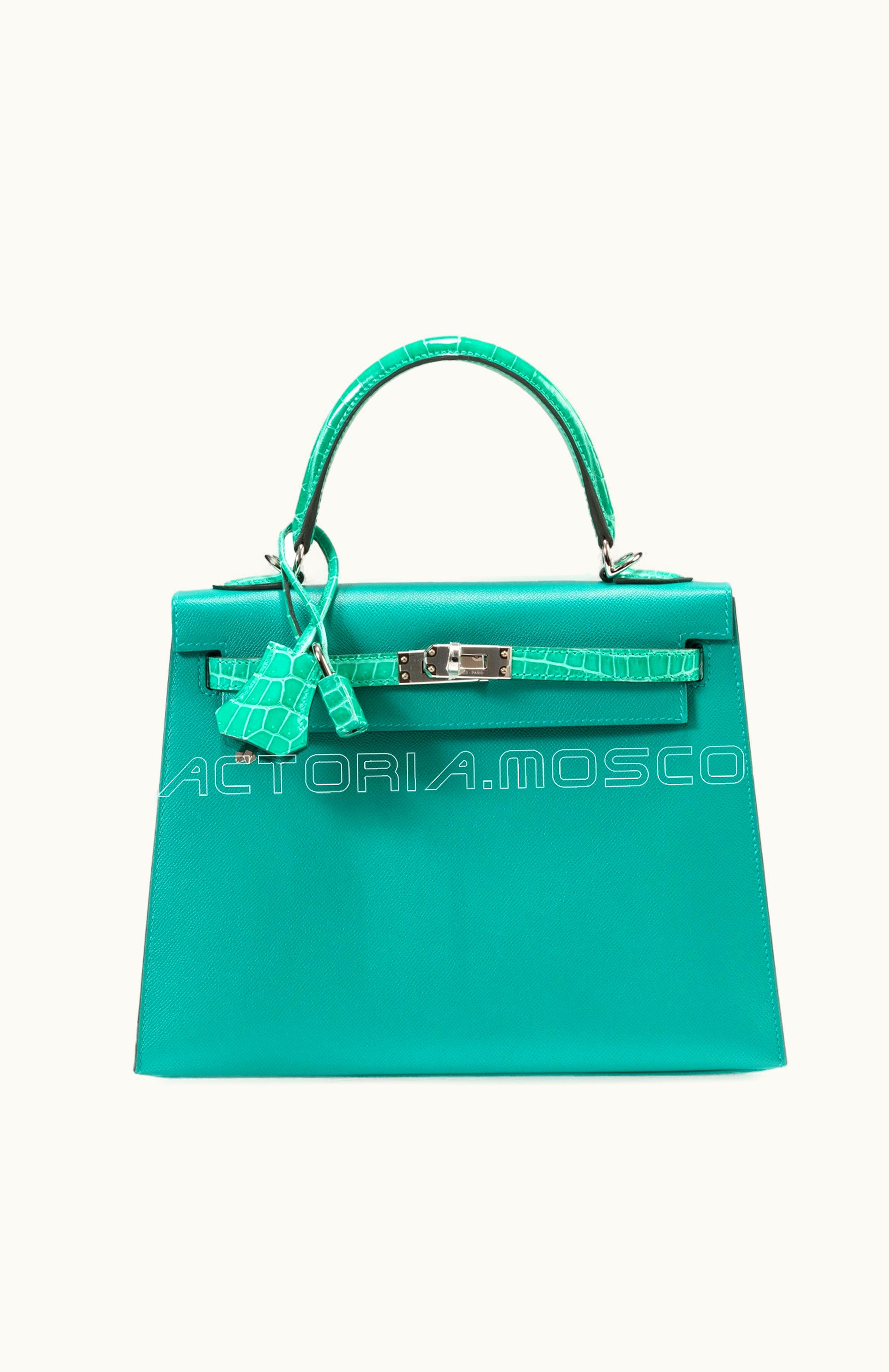 Hermès Hermès Constance Elan 25 - Vert Jade - Epsom - Palladium (PHW)