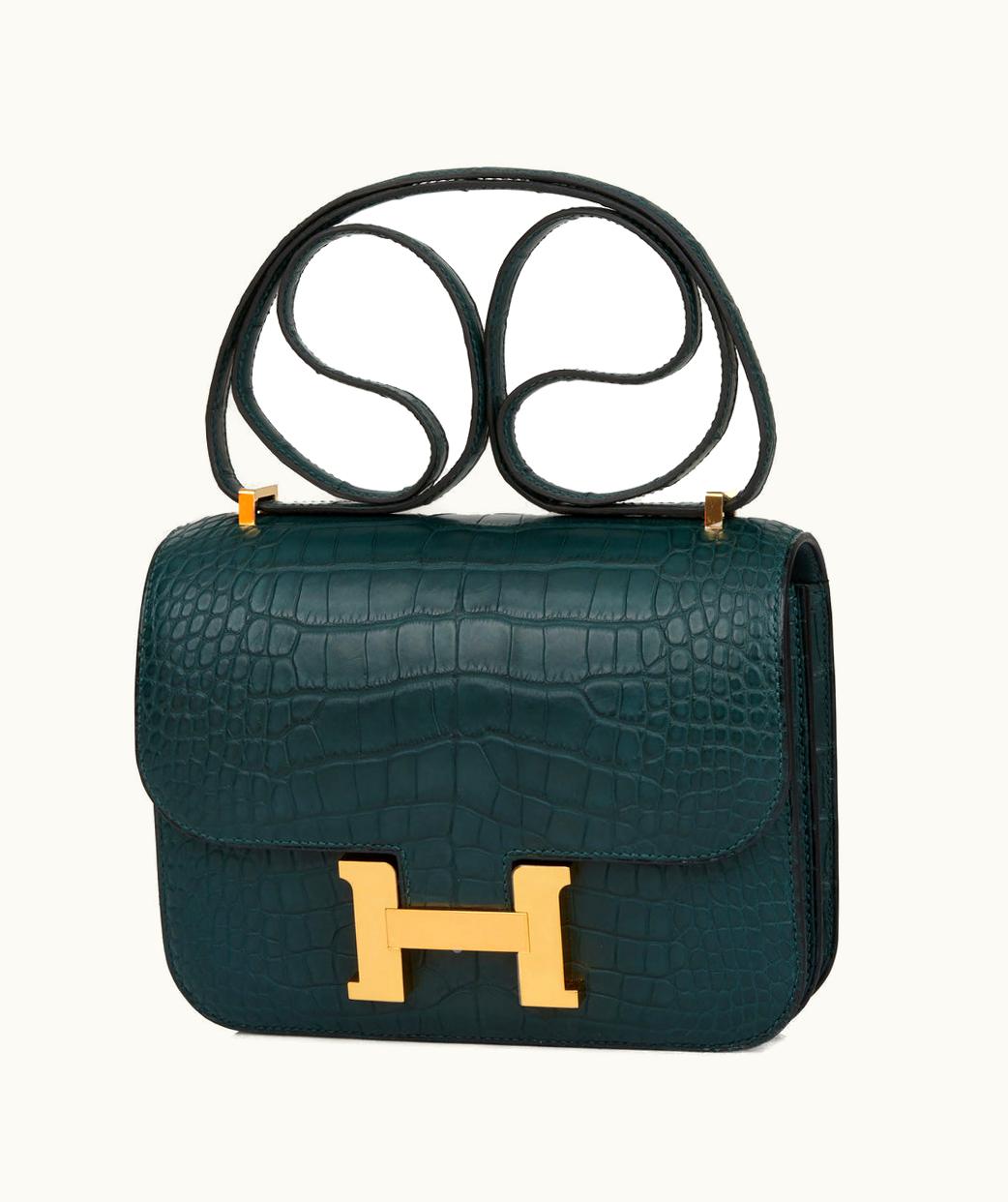 Hermès Hermès Constance Elan 25 - Vert Cypres - Swift - Gold (GHW)