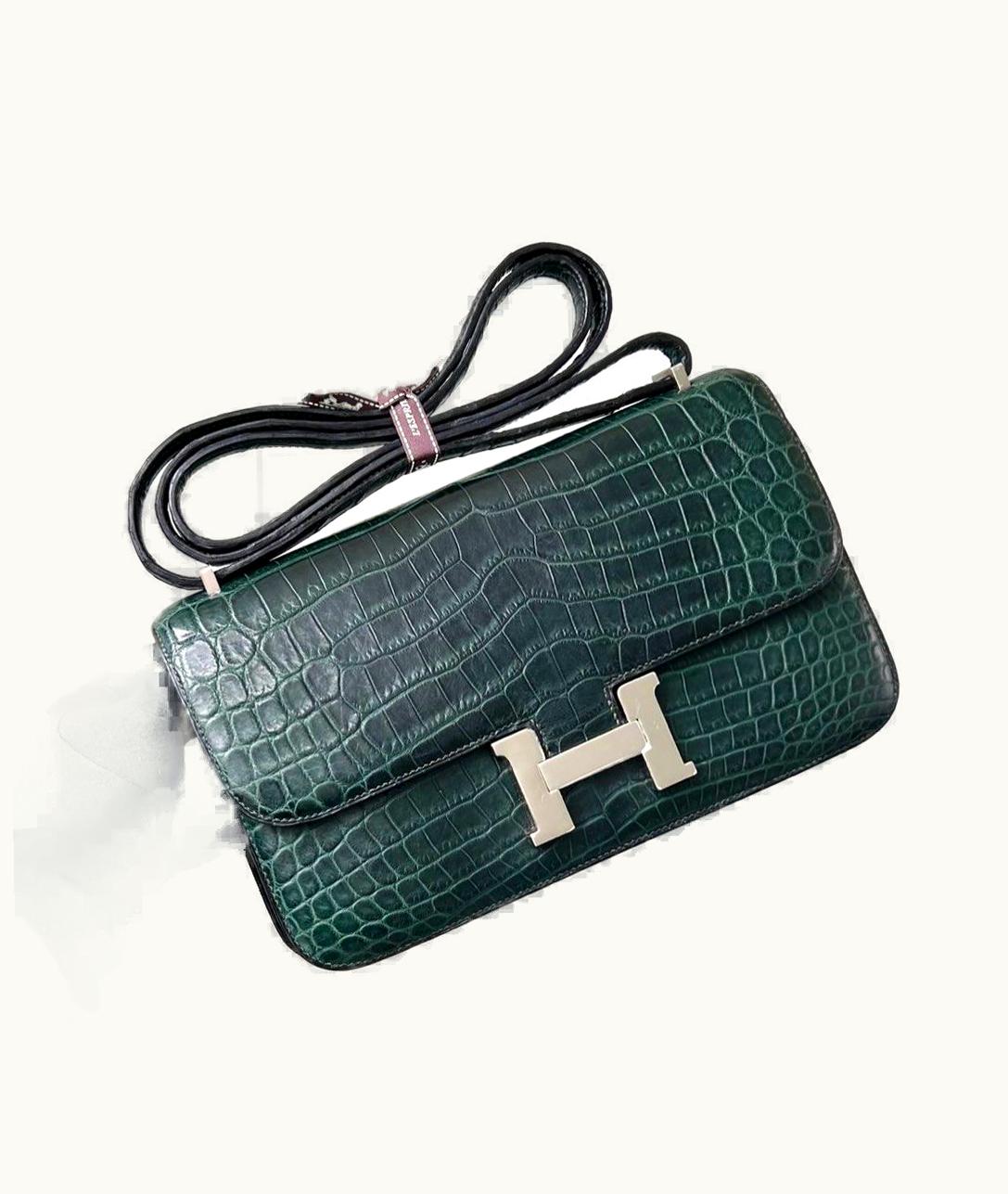 Hermès Hermès Constance Elan 25 - Vert Titien - Epsom - Palladium (PHW)
