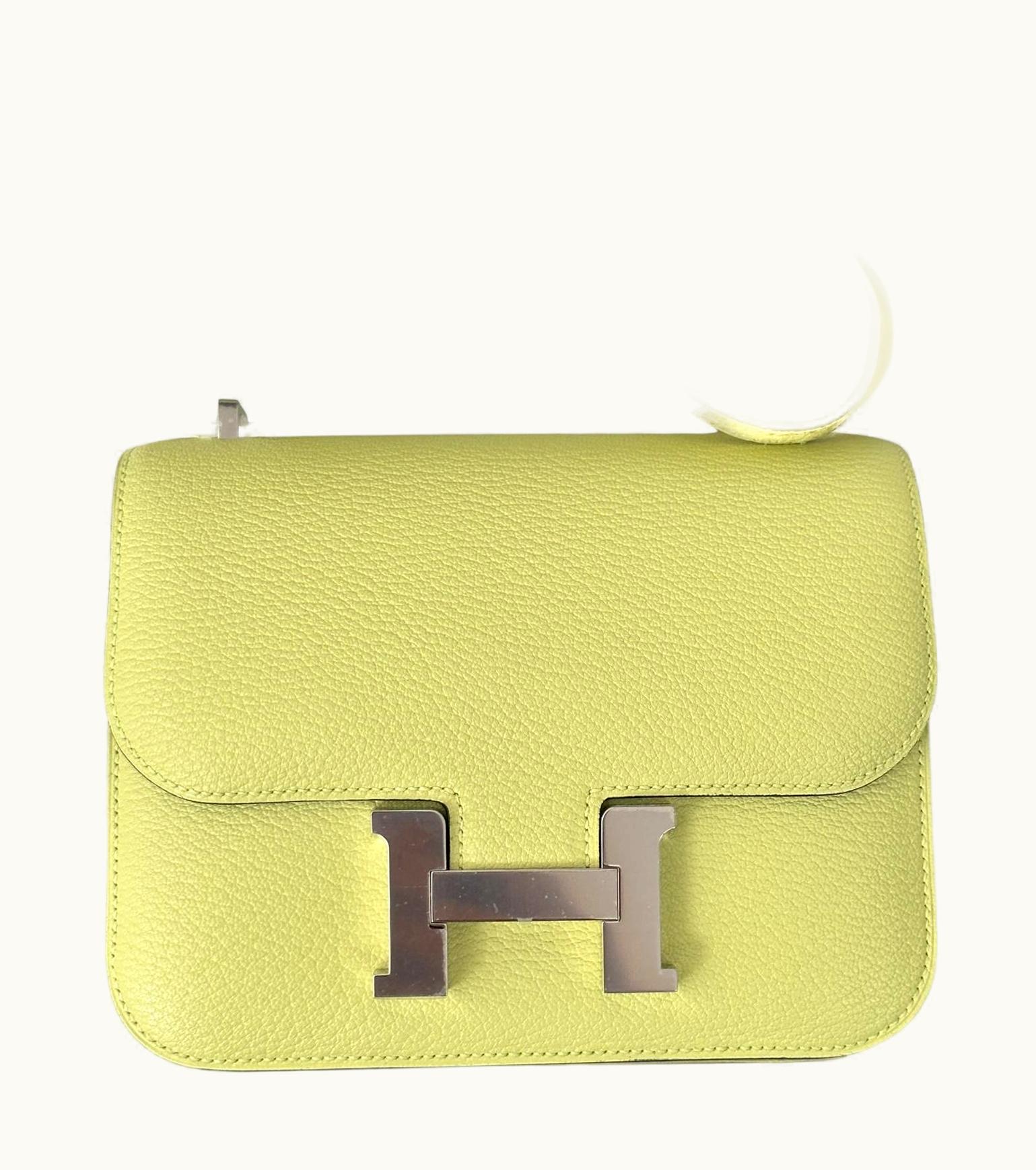 Hermès Hermès Constance Cartable 29 - Jaune Bourgeon - Epsom - Palladium (PHW)