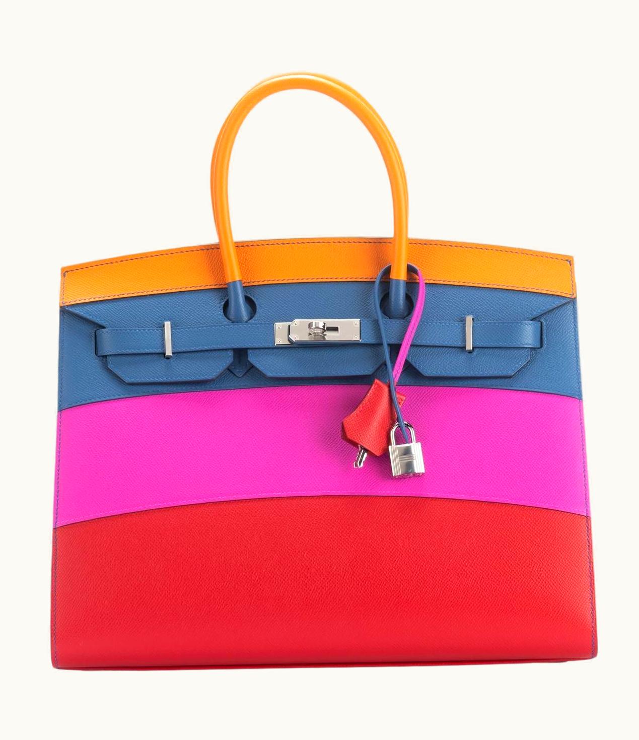 Hermès Hermès Sellier Birkin 35cm - Sunset Rainbow - Green - Epsom - Gold (GHW)