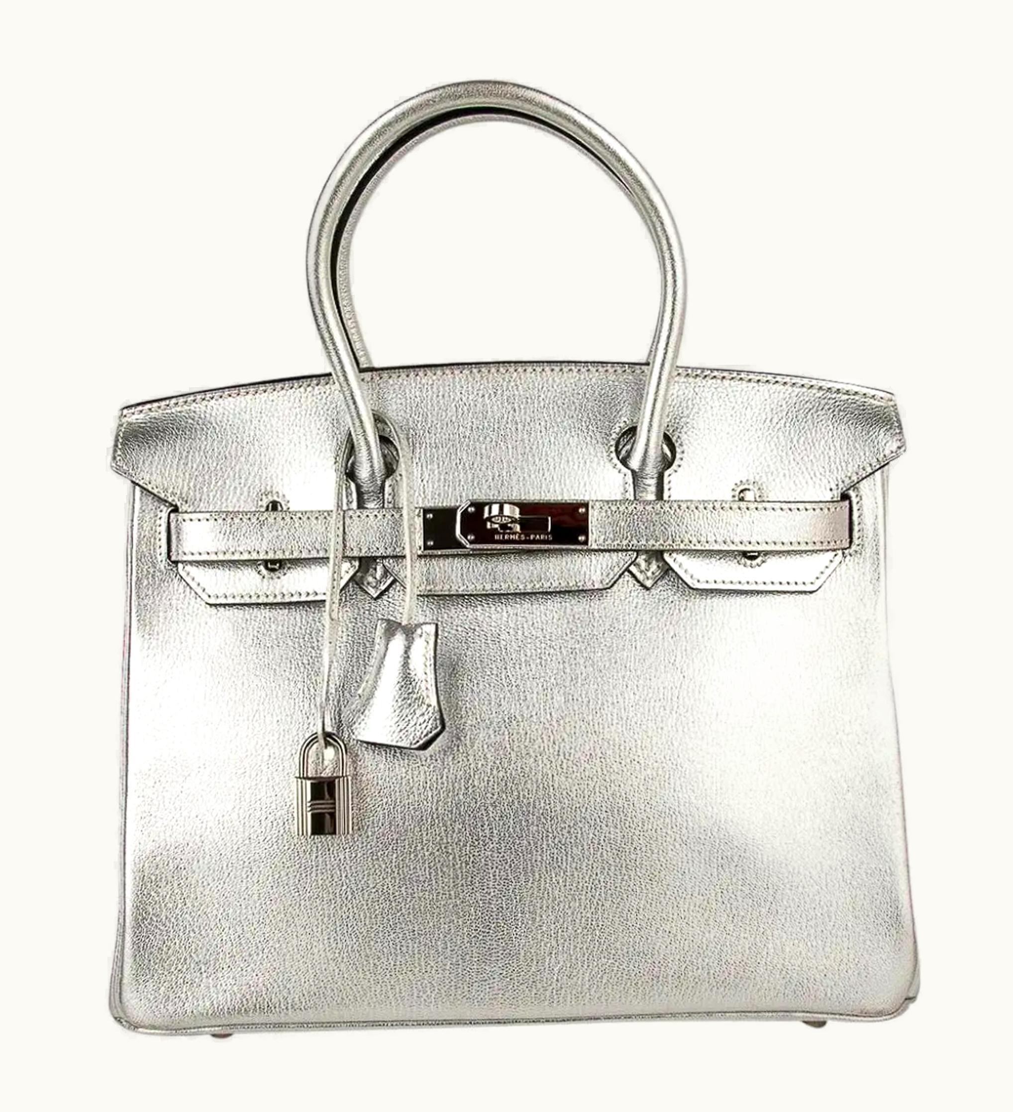Hermès Hermès Birkin 30cm - Palladium (PHW) Metallic - Leather - Palladium (PHW)