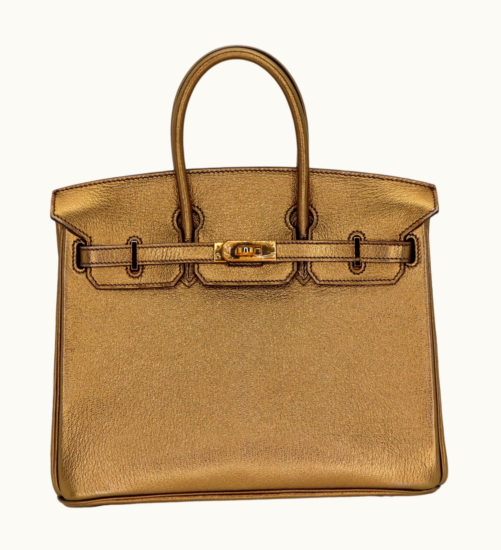 Hermès Hermès Birkin 25cm Bronze Metallic Gold (GHW) Togo