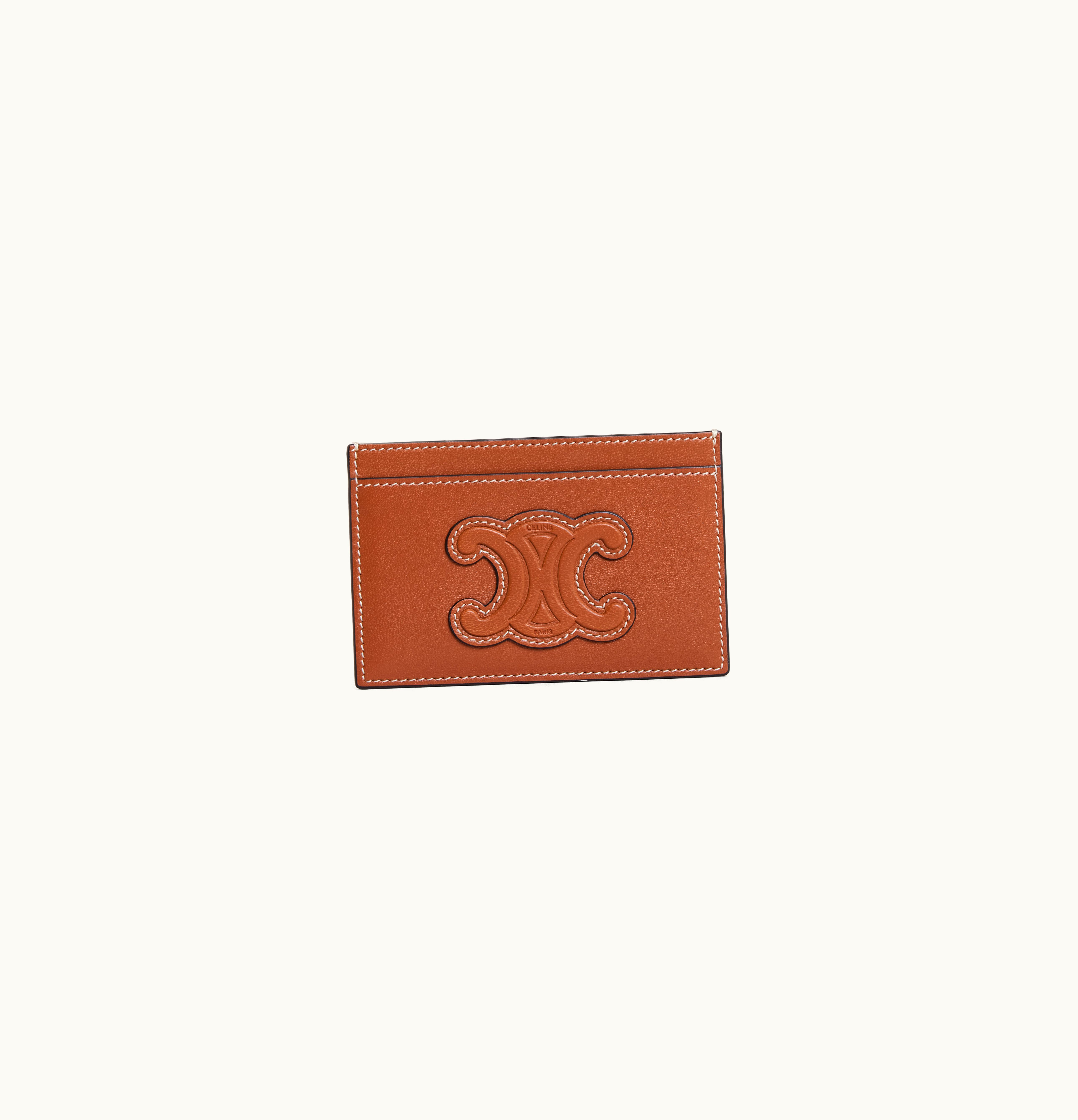 Celine Celine Card Holder In Smooth Lambskin Tan