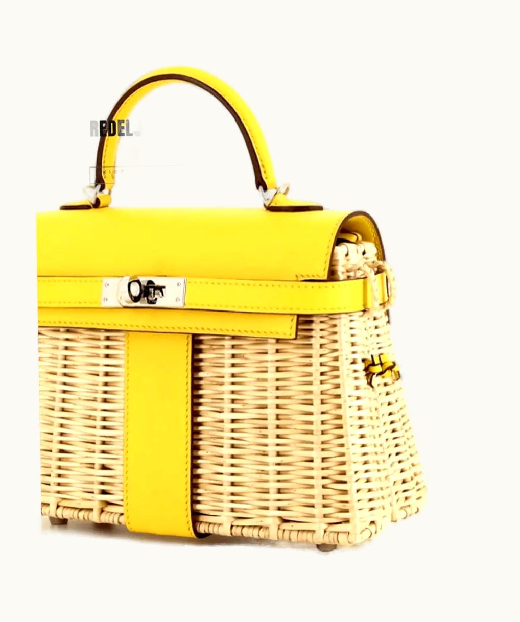 Hermès Hermès Kelly 20cm Mini Picnic - Yellow - Leather - Gold (GHW)