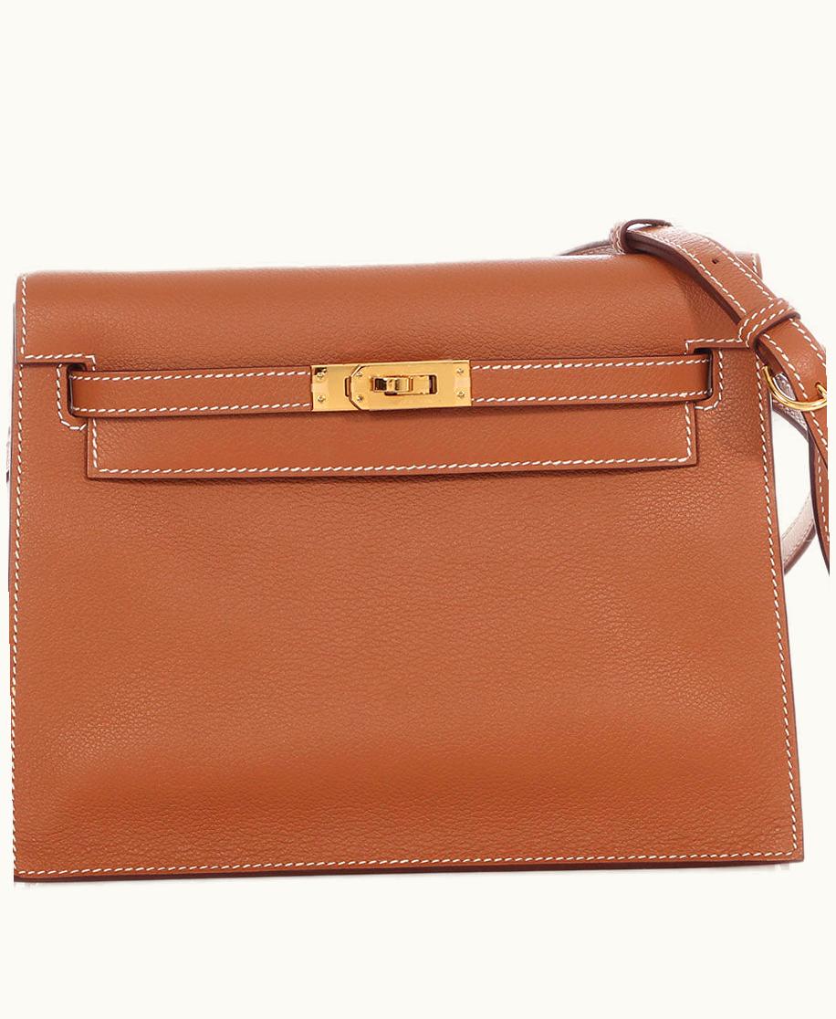 Hermès Hermès Kelly Danse - Evercolor - Gold (GHW)