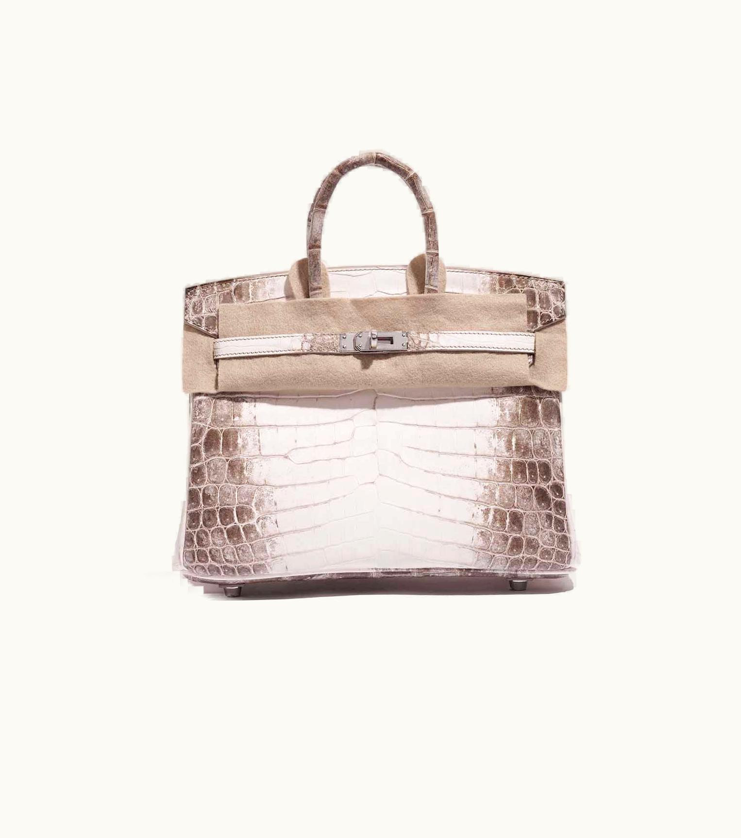 Hermès Hermès Birkin 25cm Himalaya Crocodile Silver