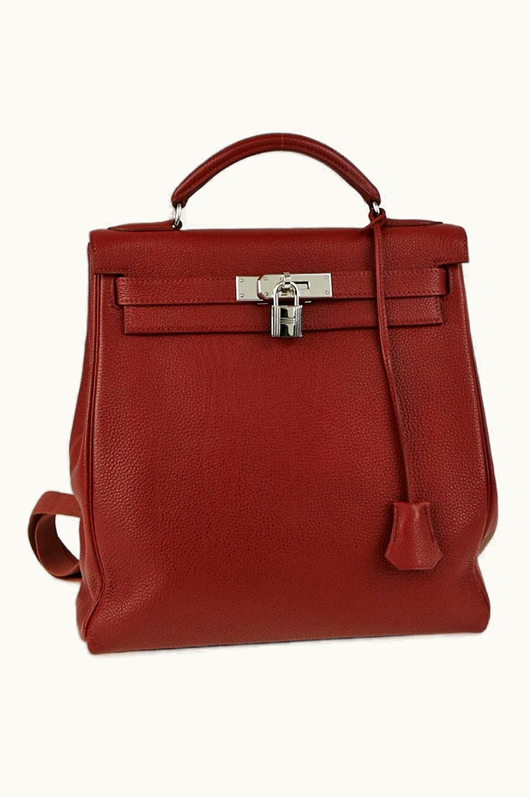 Hermès Hermès Kelly Ado Backpack - Red - Leather - Gold (GHW)