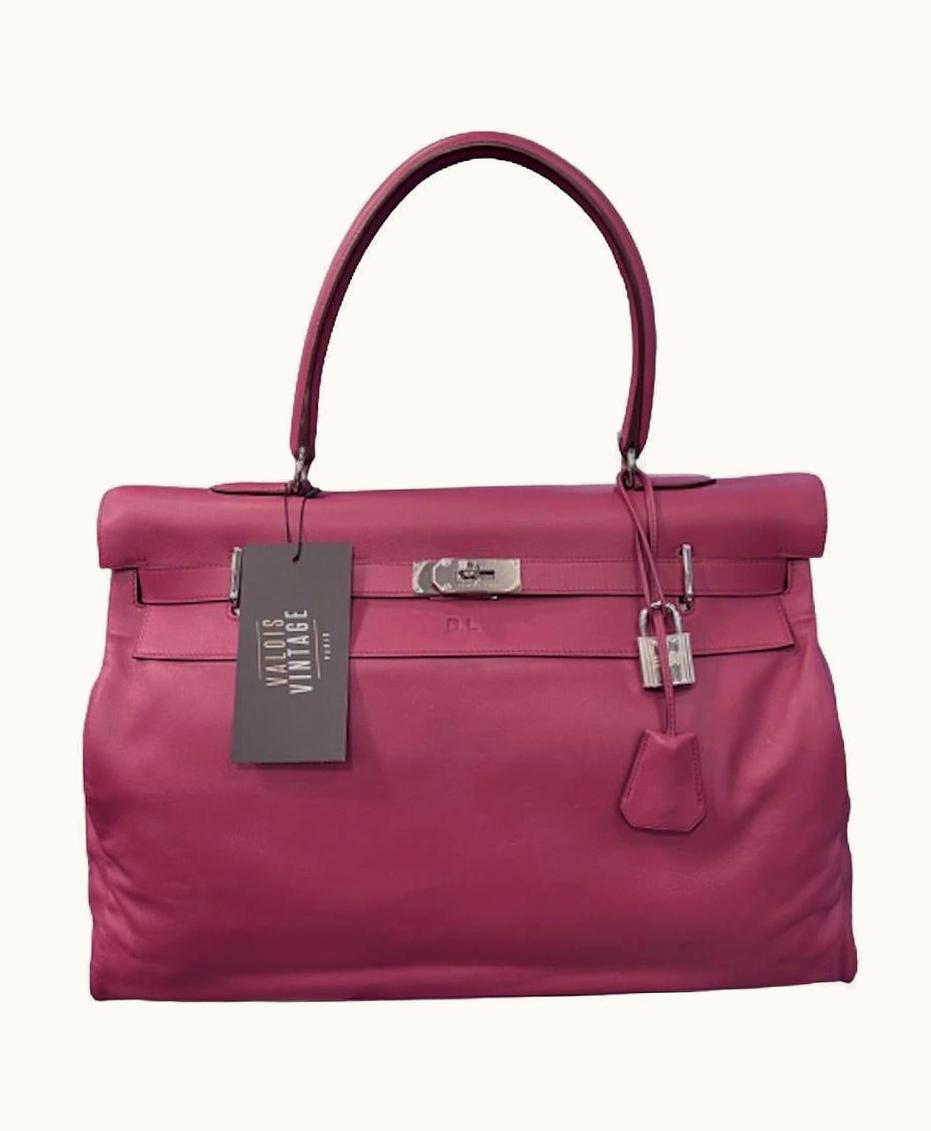 Hermès Hermès Kelly Relax 50cm Pink Lilac Sikkim - Palladium (PHW)