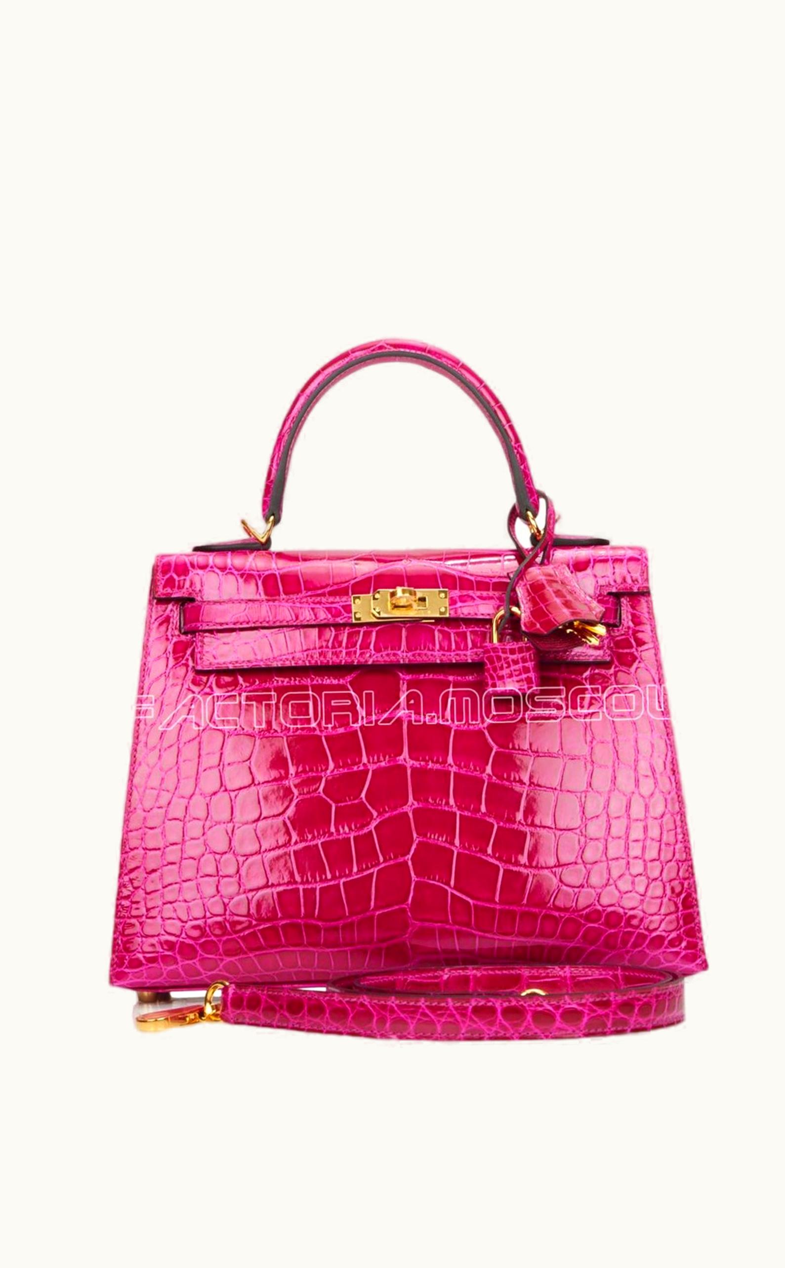 Hermès Hermès Kelly Sellier 25cm Gris Agate Verso - Red