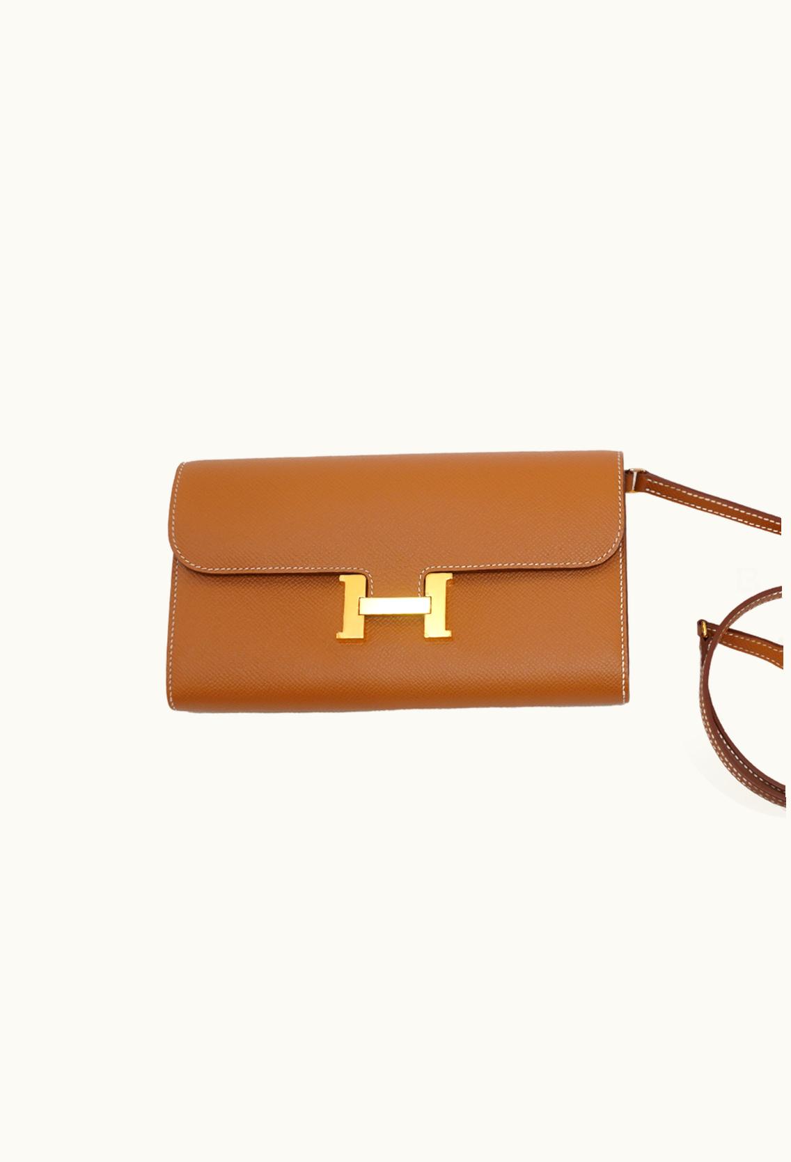 Hermès Hermès Constance Long Wallet - Toile H Canvas - Brown - Epsom Leather - Gold (GHW)