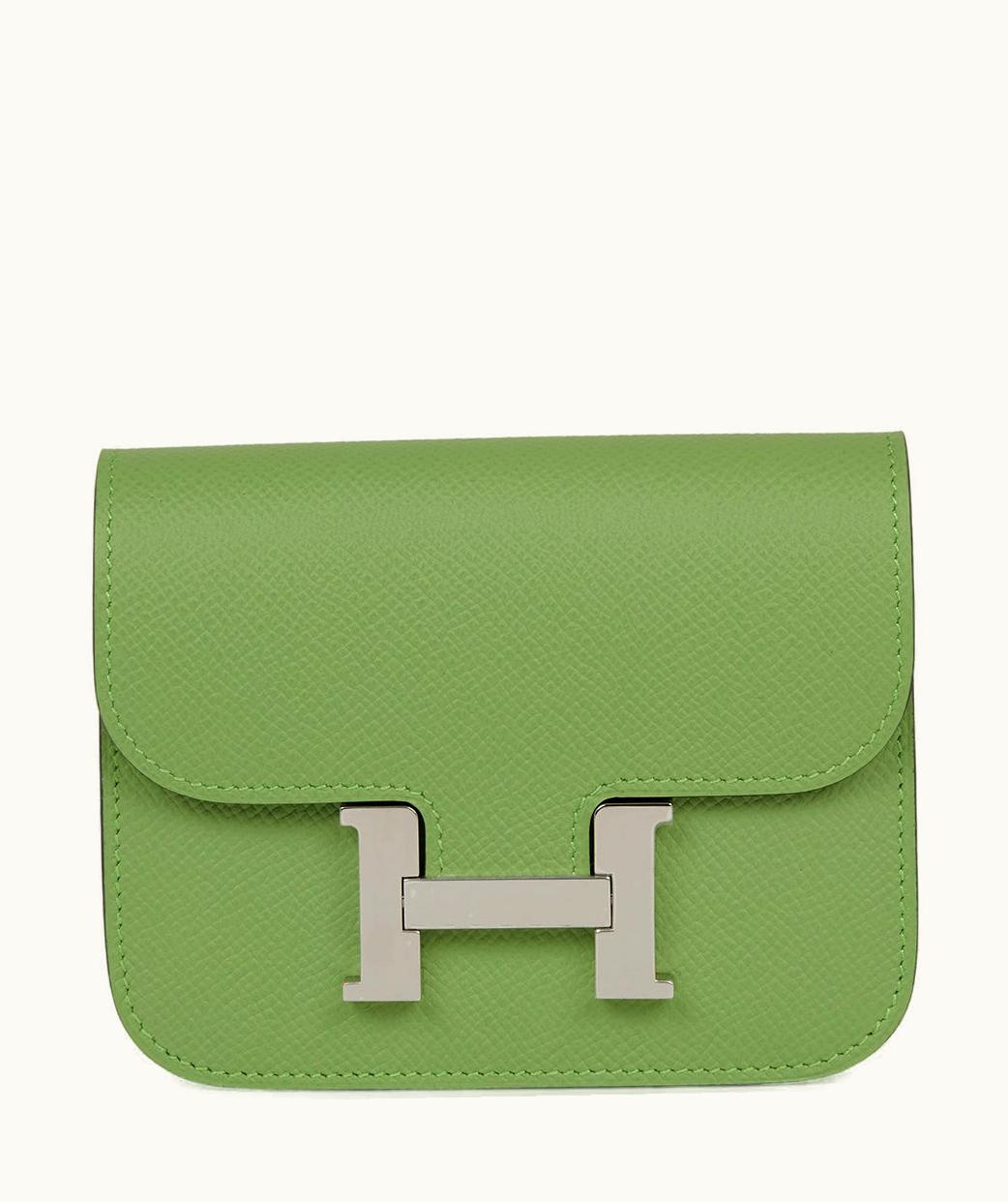 Hermès Hermès Constance Slim Wallet - Vert - Leather - Gold (GHW)
