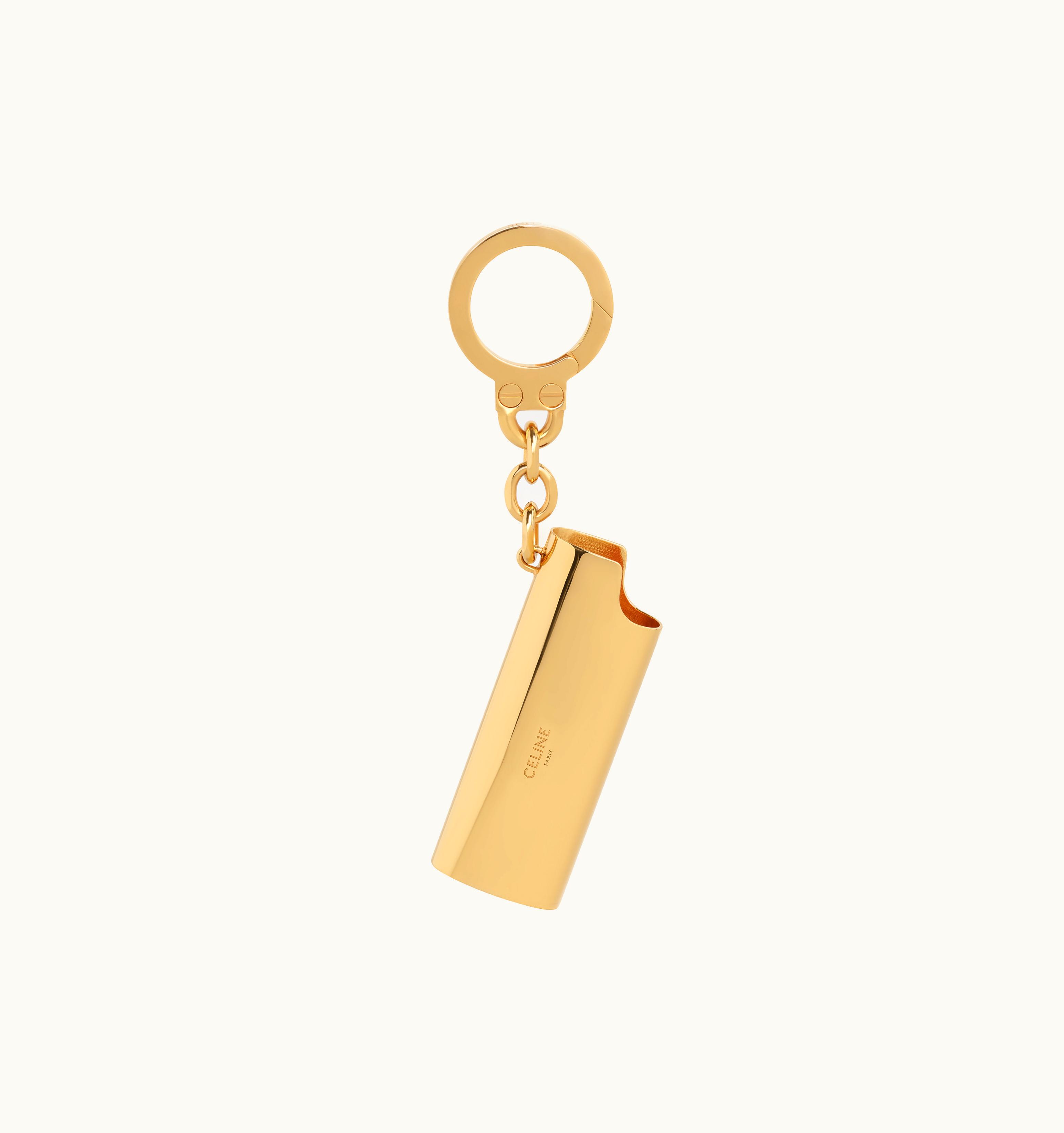 Celine Celine Lighter Case Charm In Brass Gold