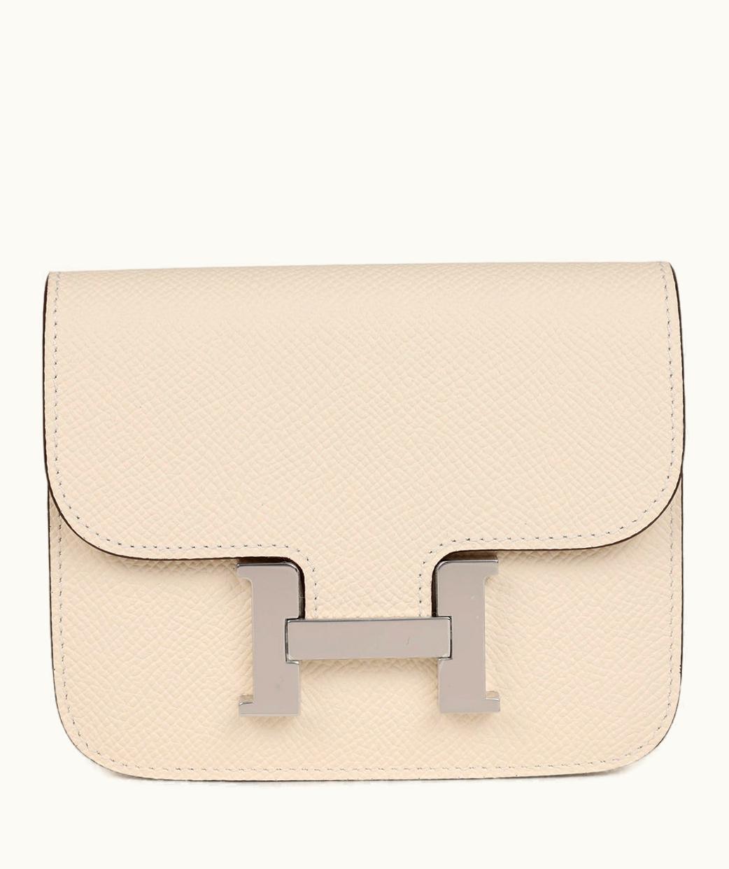 Hermès Hermès Constance Slim Wallet - Nata - Epsom - Gold (GHW)