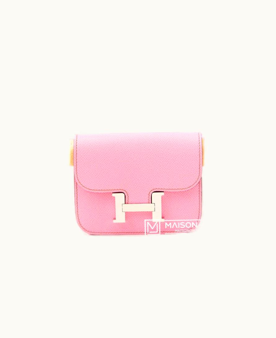 Hermès Hermès Constance Slim Wallet Clutch Bag - Pink - Leather - Gold (GHW)