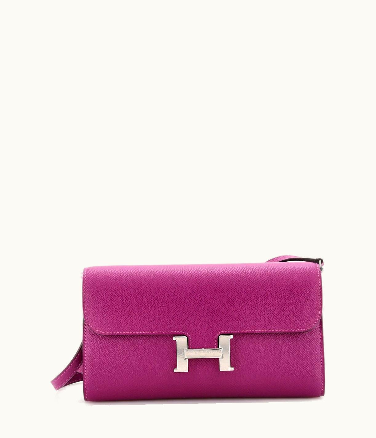 Hermès Hermès Constance To Go Wallet - Epsom - Purple - Gold (GHW)