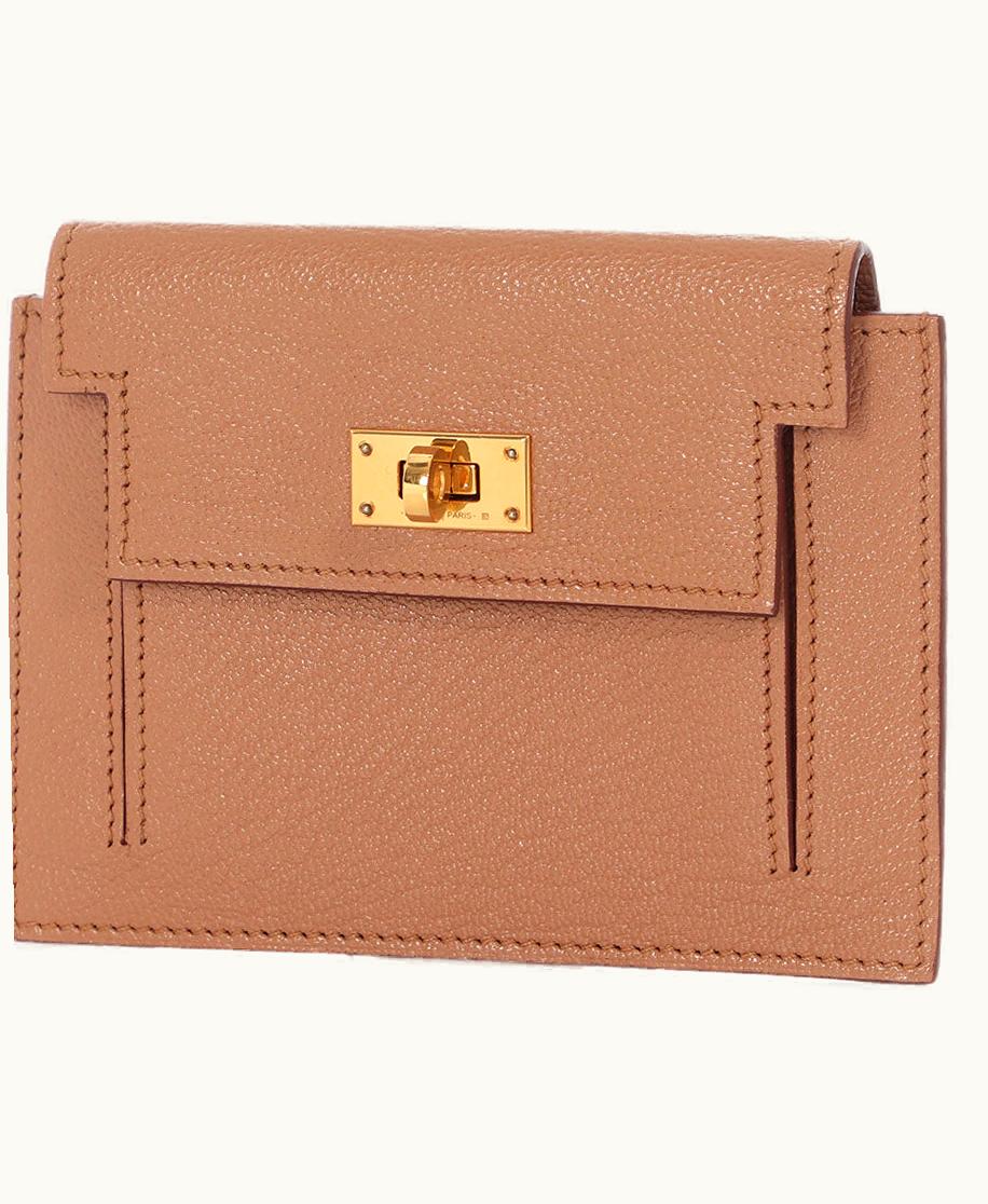 Hermès Hermès Kelly Pocket Compact Wallet - Yellow - Leather