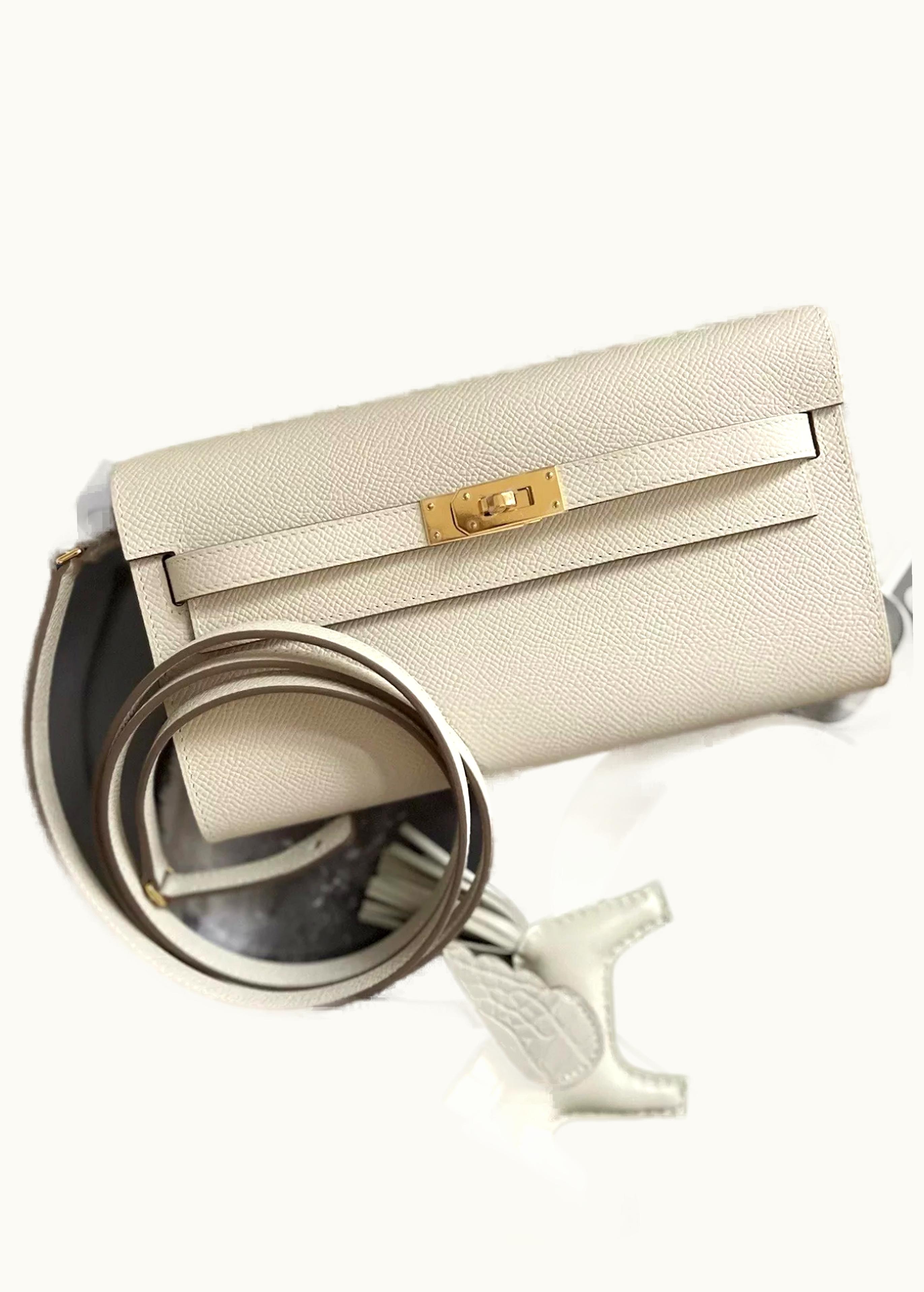 Hermès Hermès Kelly To Go Wallet - Craie - Epsom - Gold (GHW)