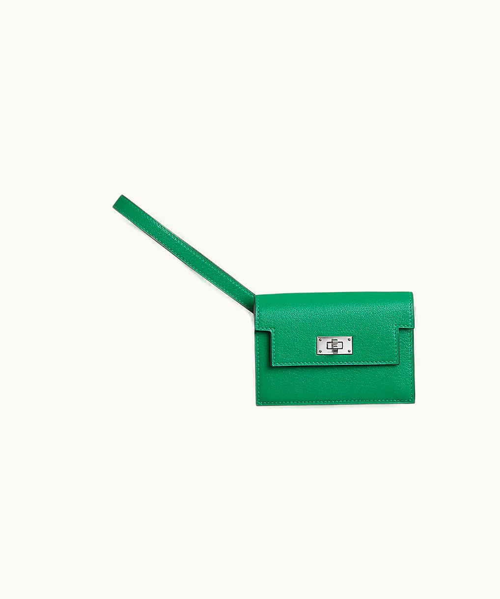 Hermès Hermès Kelly Pocket Slim Wallet - Green - Epsom Leather - Palladium (PHW)