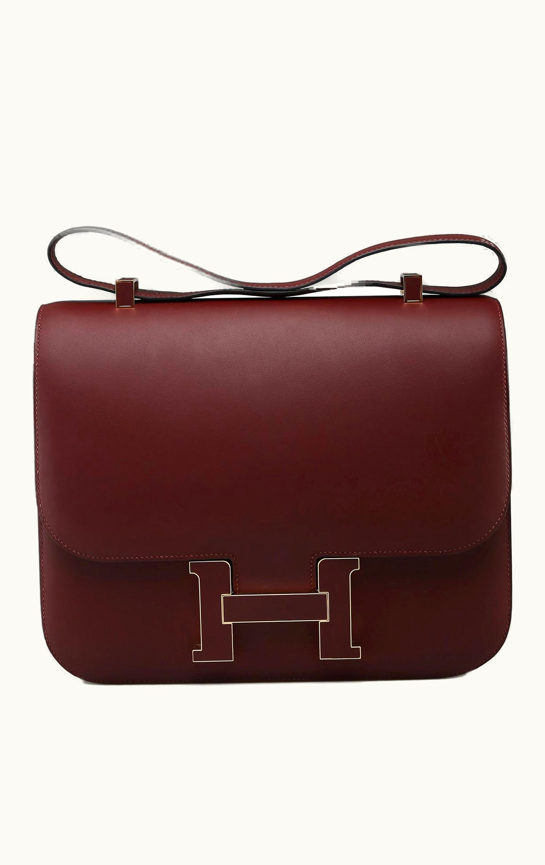 Hermès Hermès Constance Cartable Veau Shadow - Red - Veau Shadow Leather - Gold (GHW)