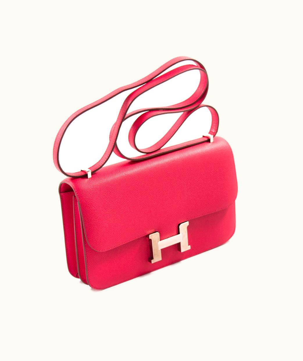 Hermès Constance Elan 25cm Rose Jaipur Epsom