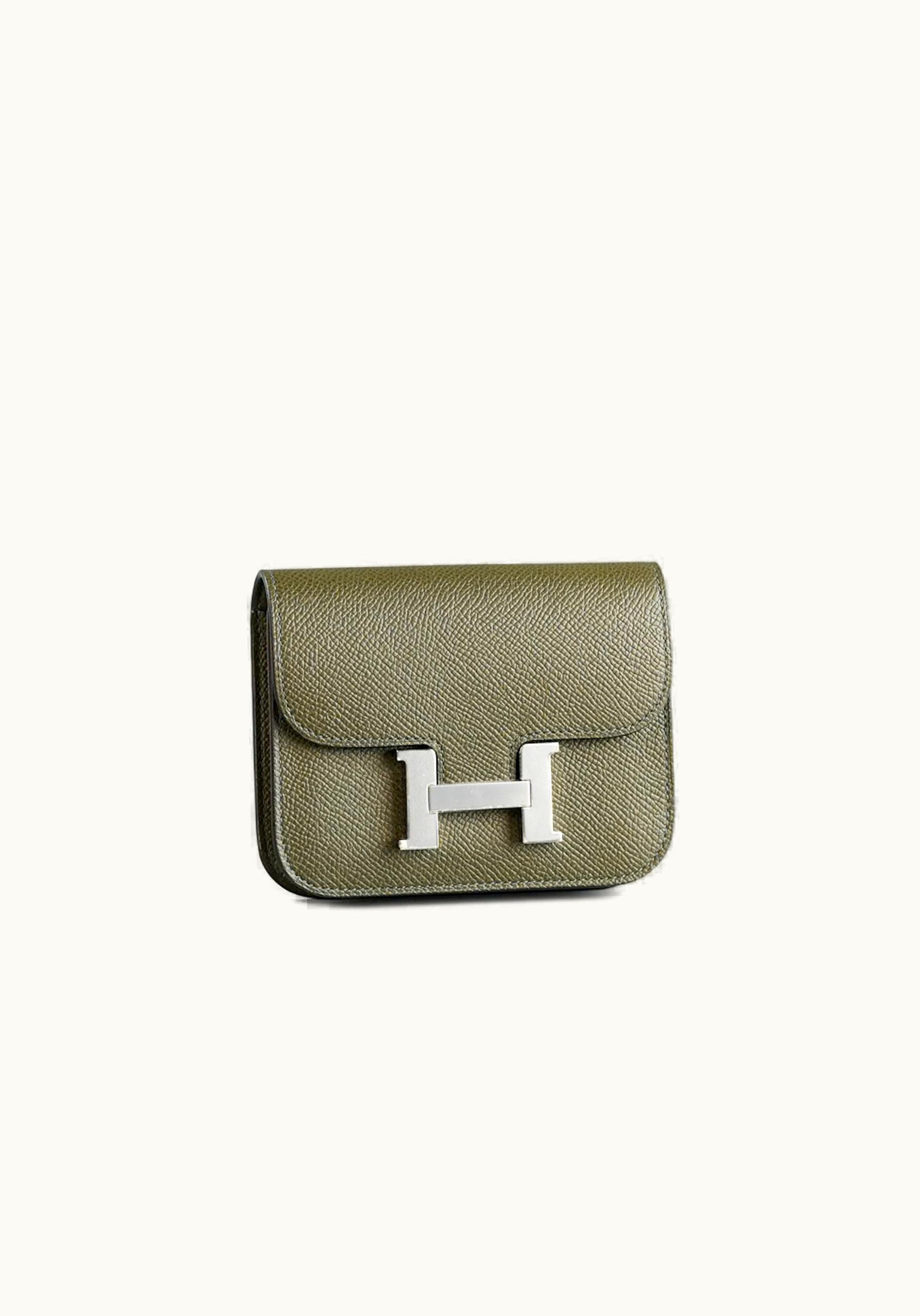 Hermès Constance Slim Wallet - Vert Gris - Epsom Leather - Palladium (PHW)