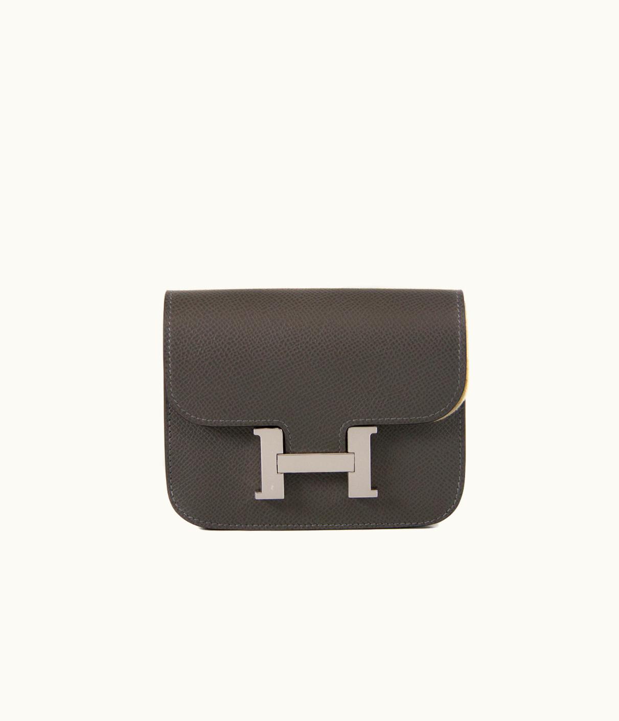 Hermès Constance Slim 25cm - Gris Meyer - Epsom - Palladium (PHW)