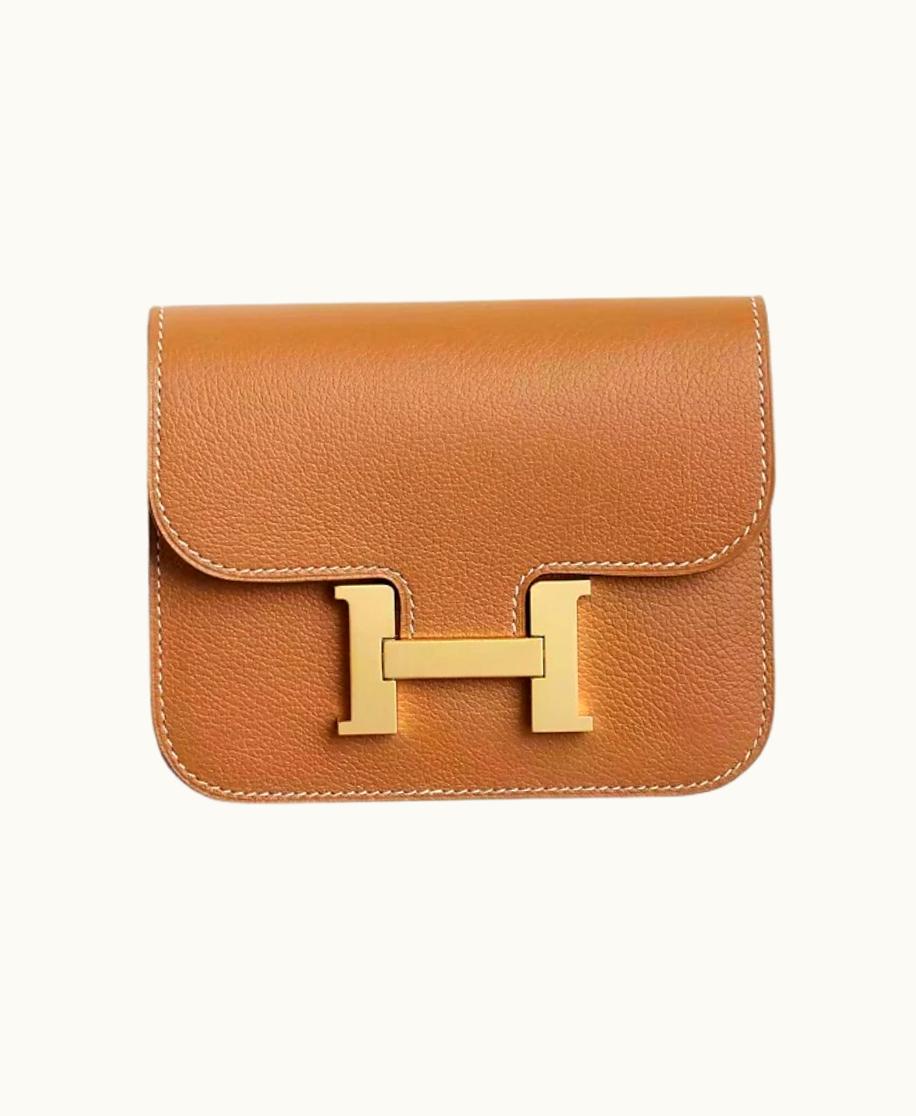 Hermès Constance Slim Compact Veau Brown Gold (GHW)