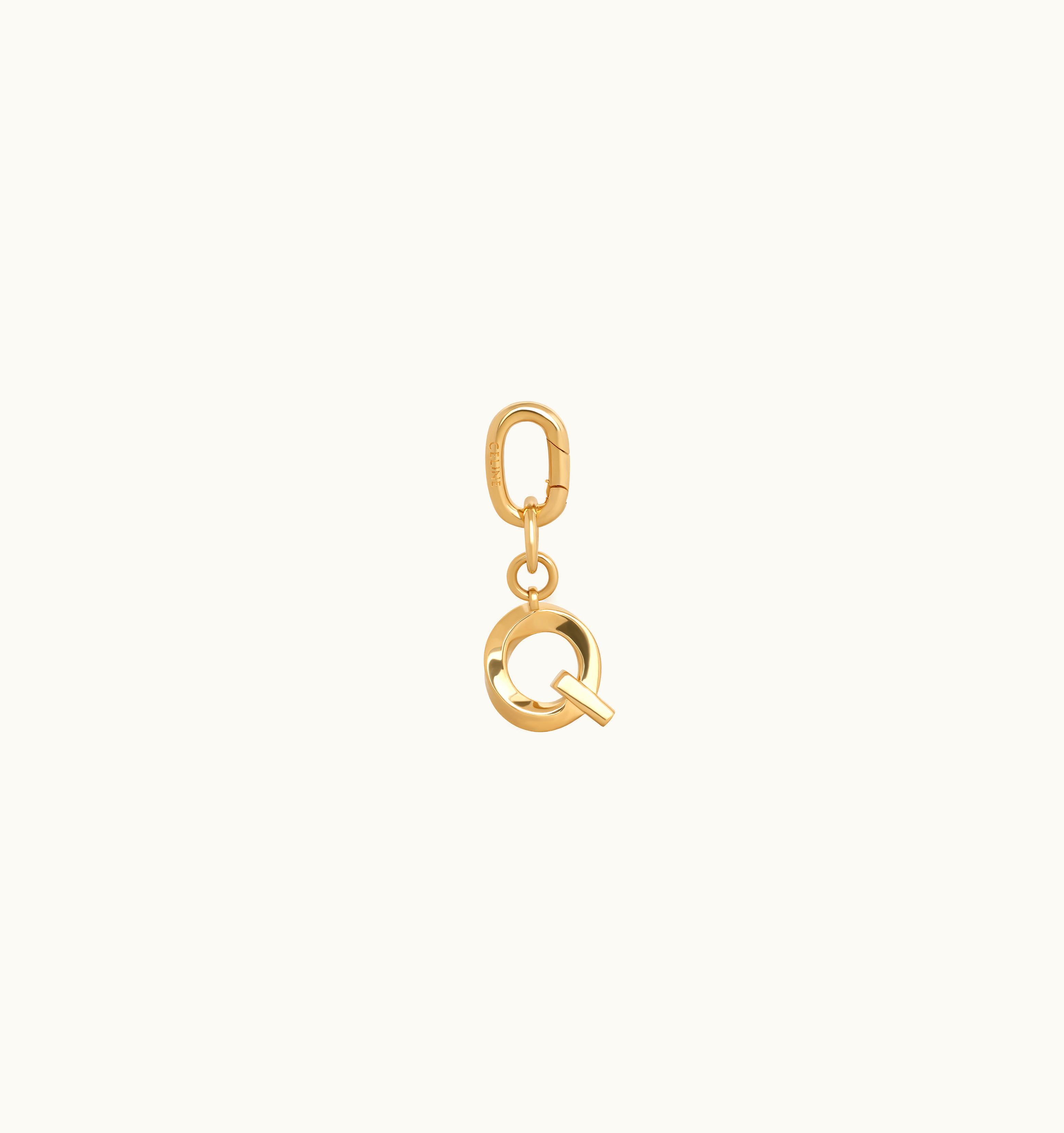 Celine Celine Q Charm In Brass Gold