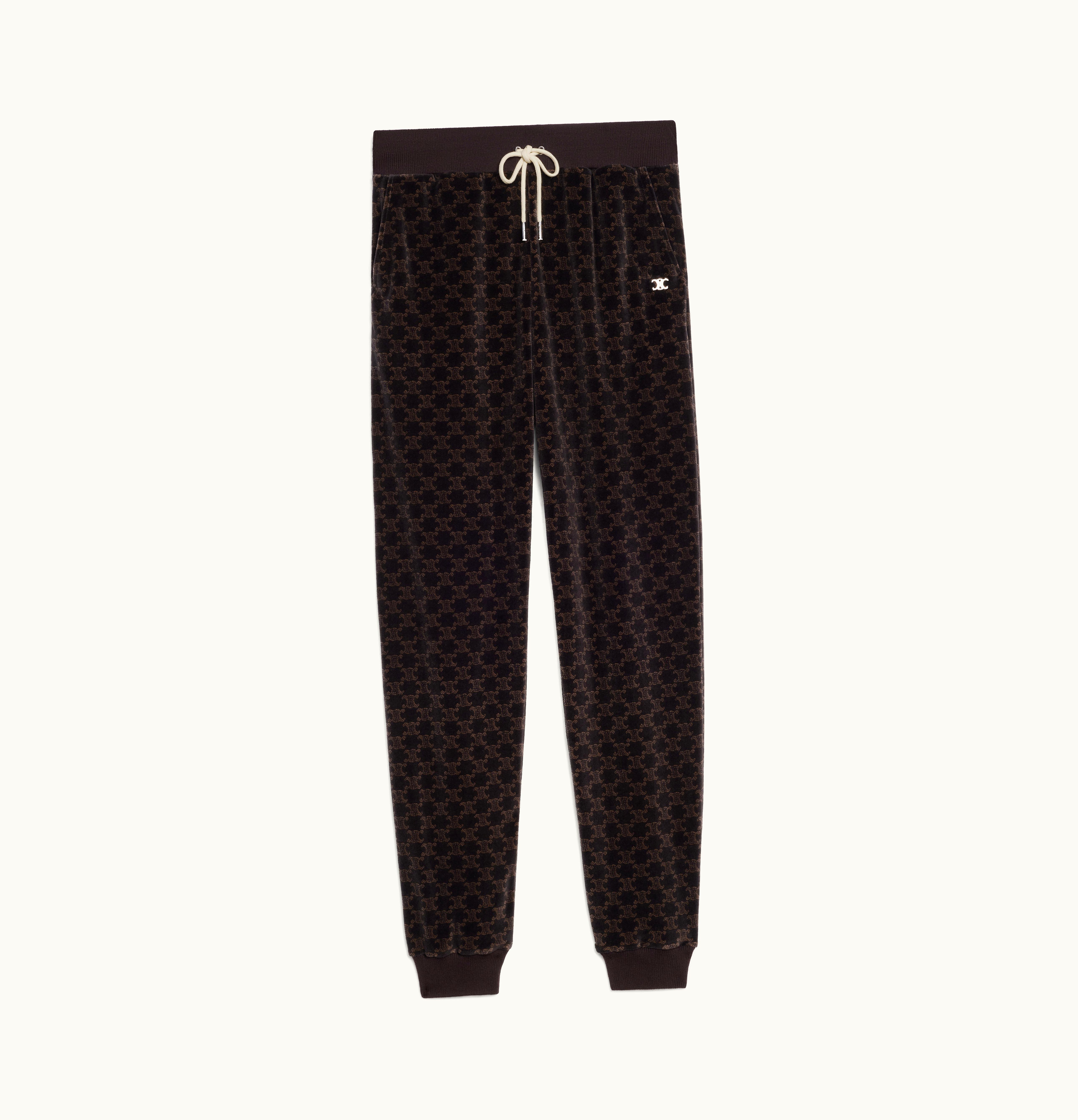 Celine Celine Velors Jersey Joggers Black / Brown
