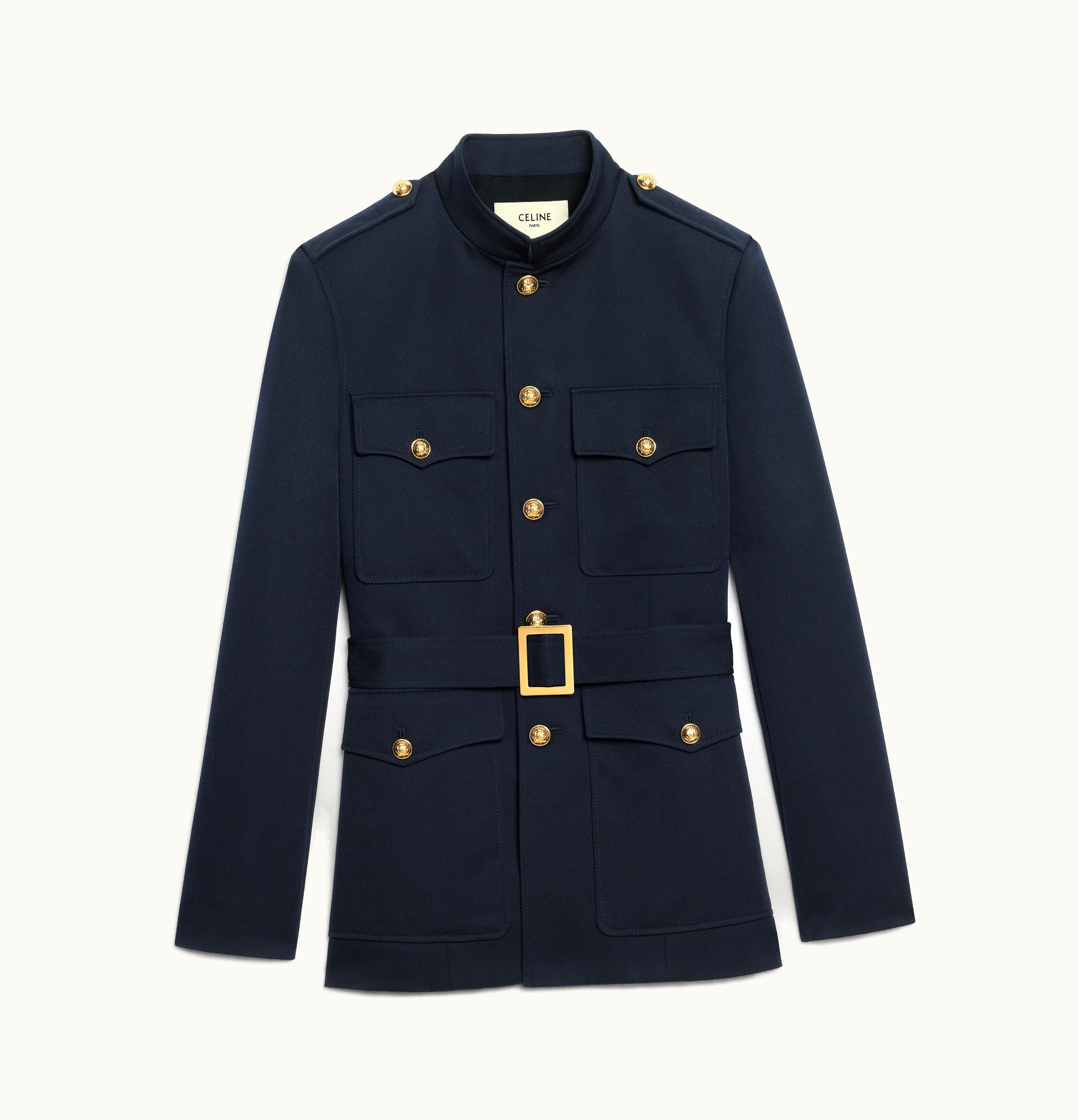 Celine Celine Wool Officer Safari Jacket Navy