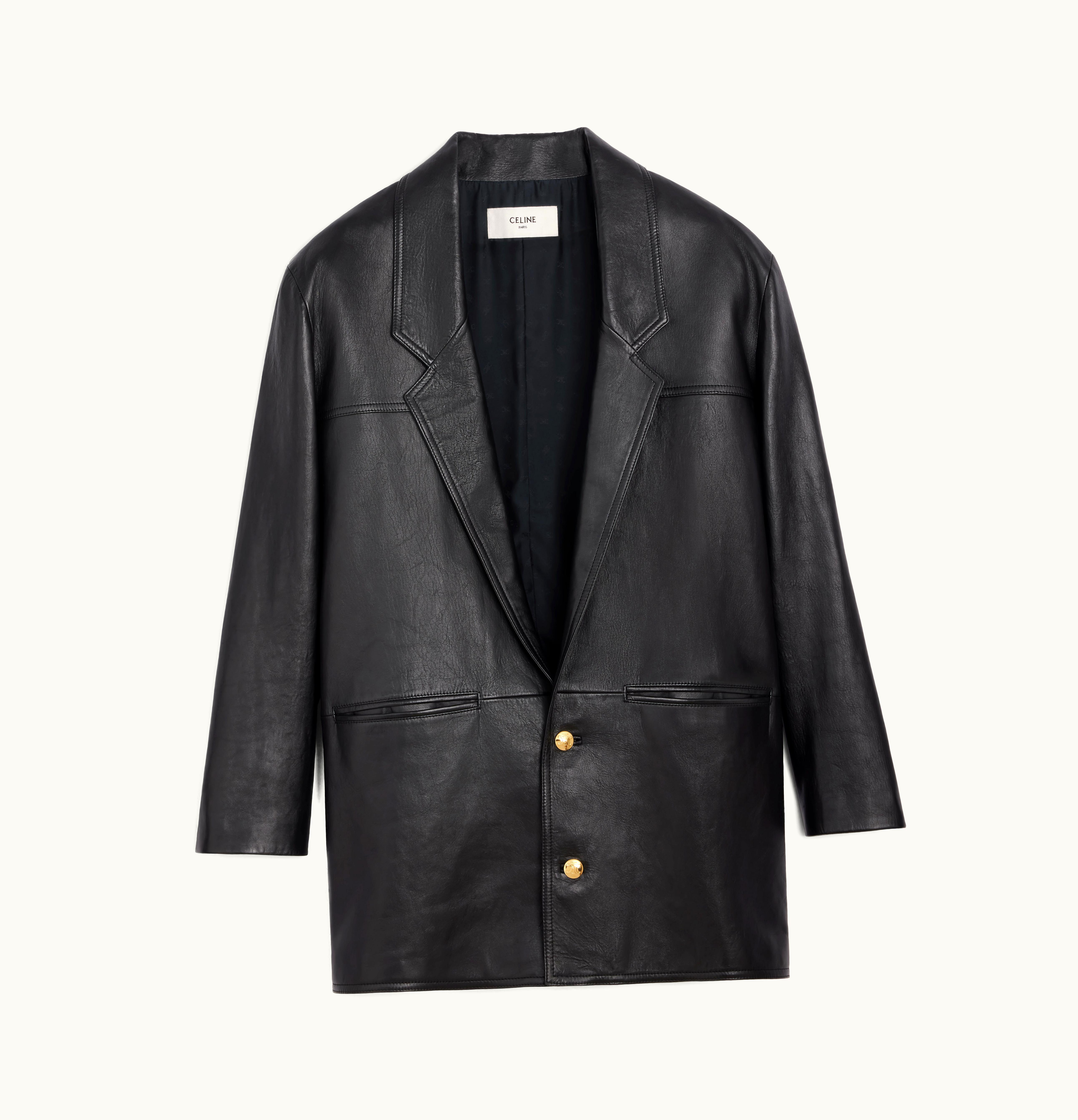 Celine Celine Tailored Jacket In Soft Lambskin Black