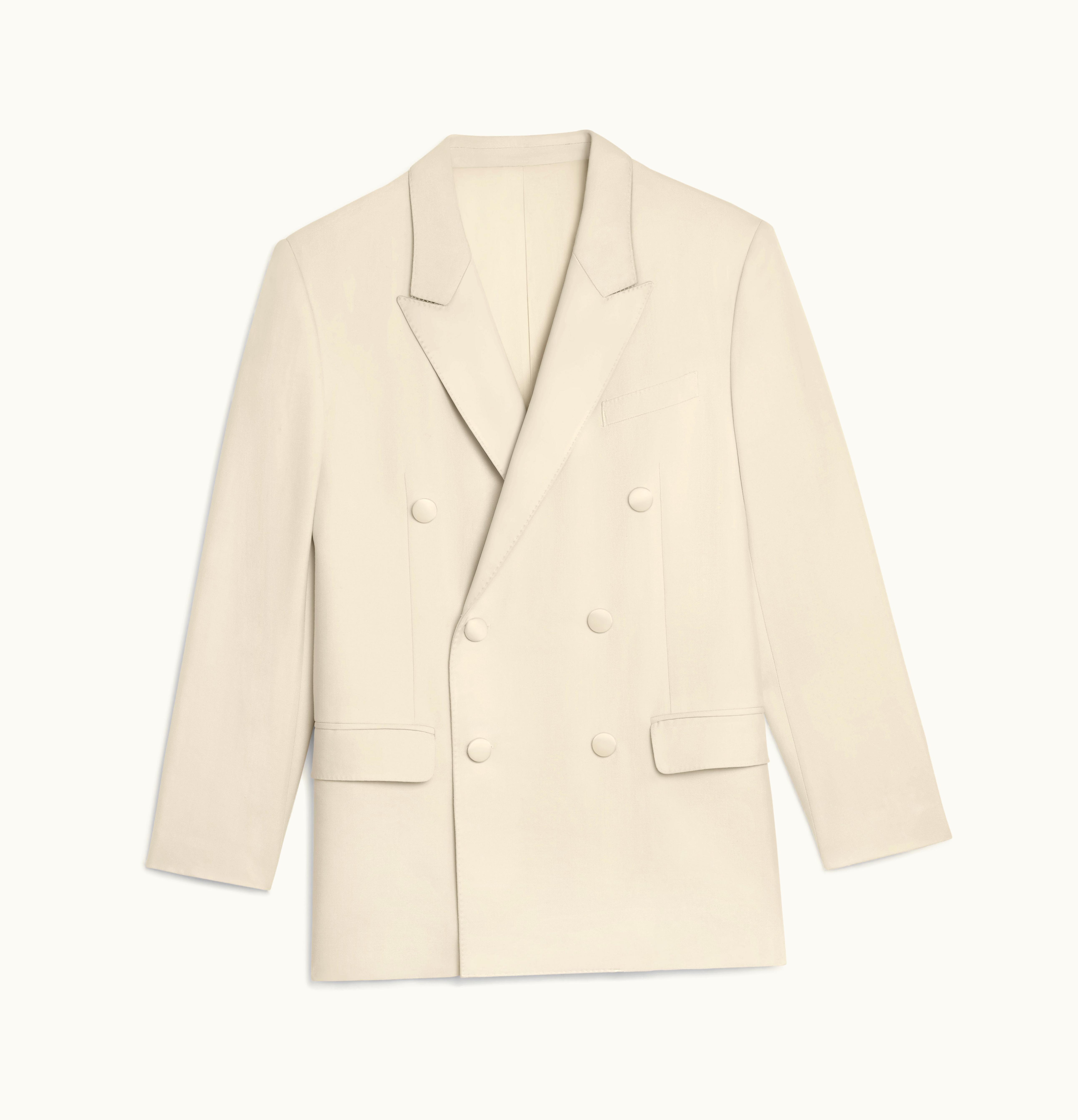 Celine Celine Jude Jacket In Silk Panama Ivory