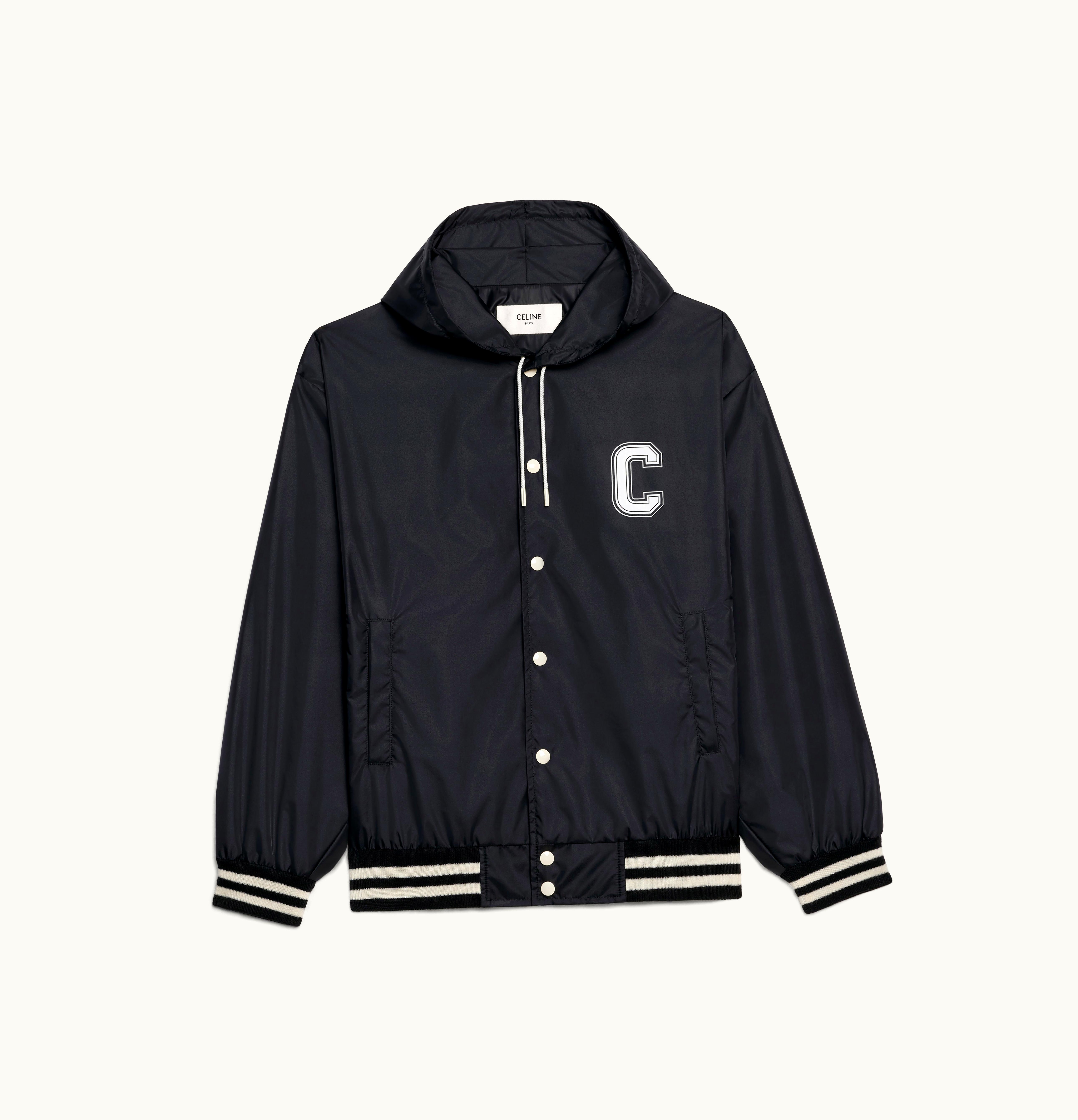 Celine Celine Teddy Jacket In Lightweight Nylon Black
