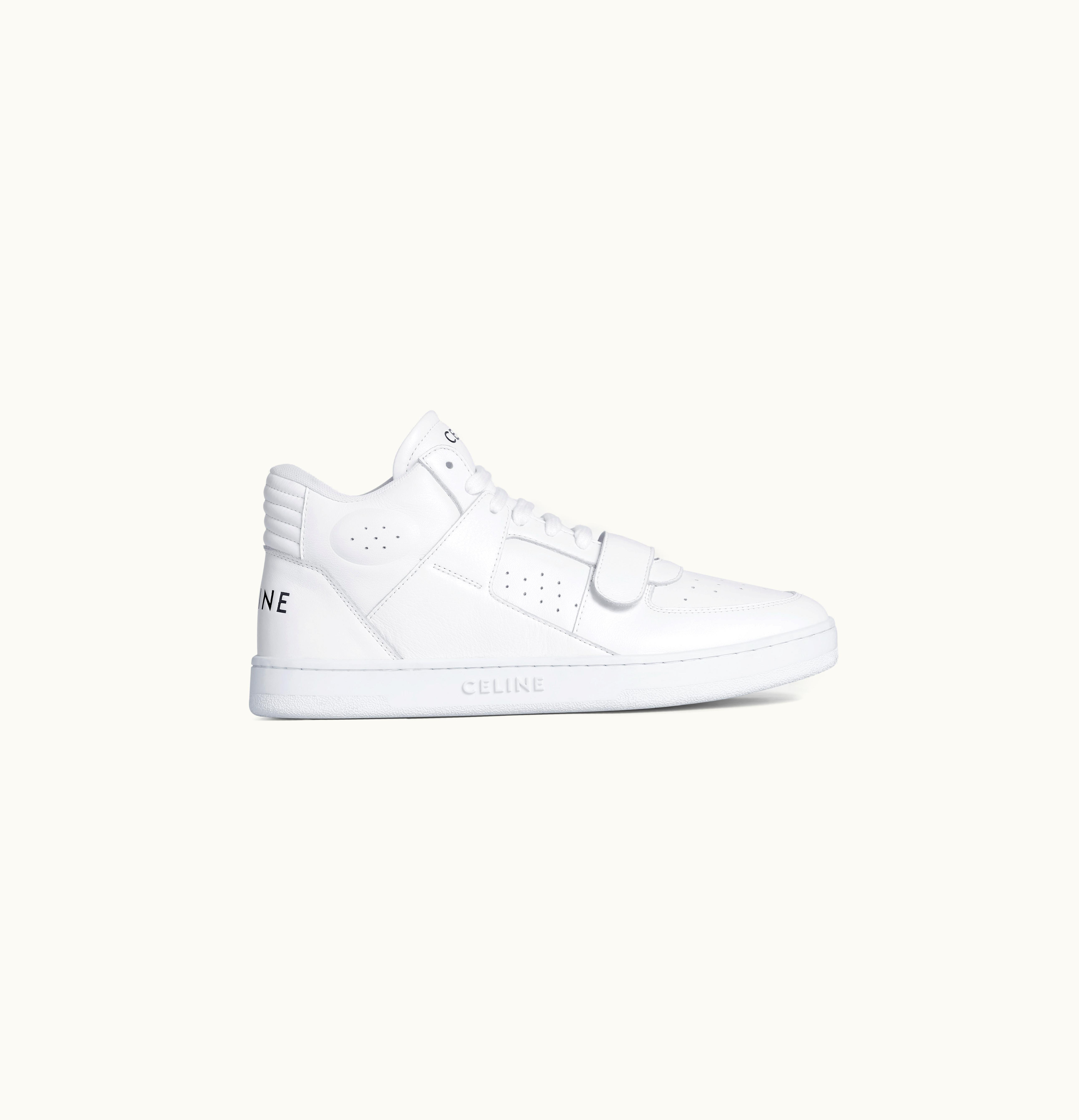 Celine Celine Ct-02 Celine Trainer Mid Sneaker With Scratch In Calfskin Optic White
