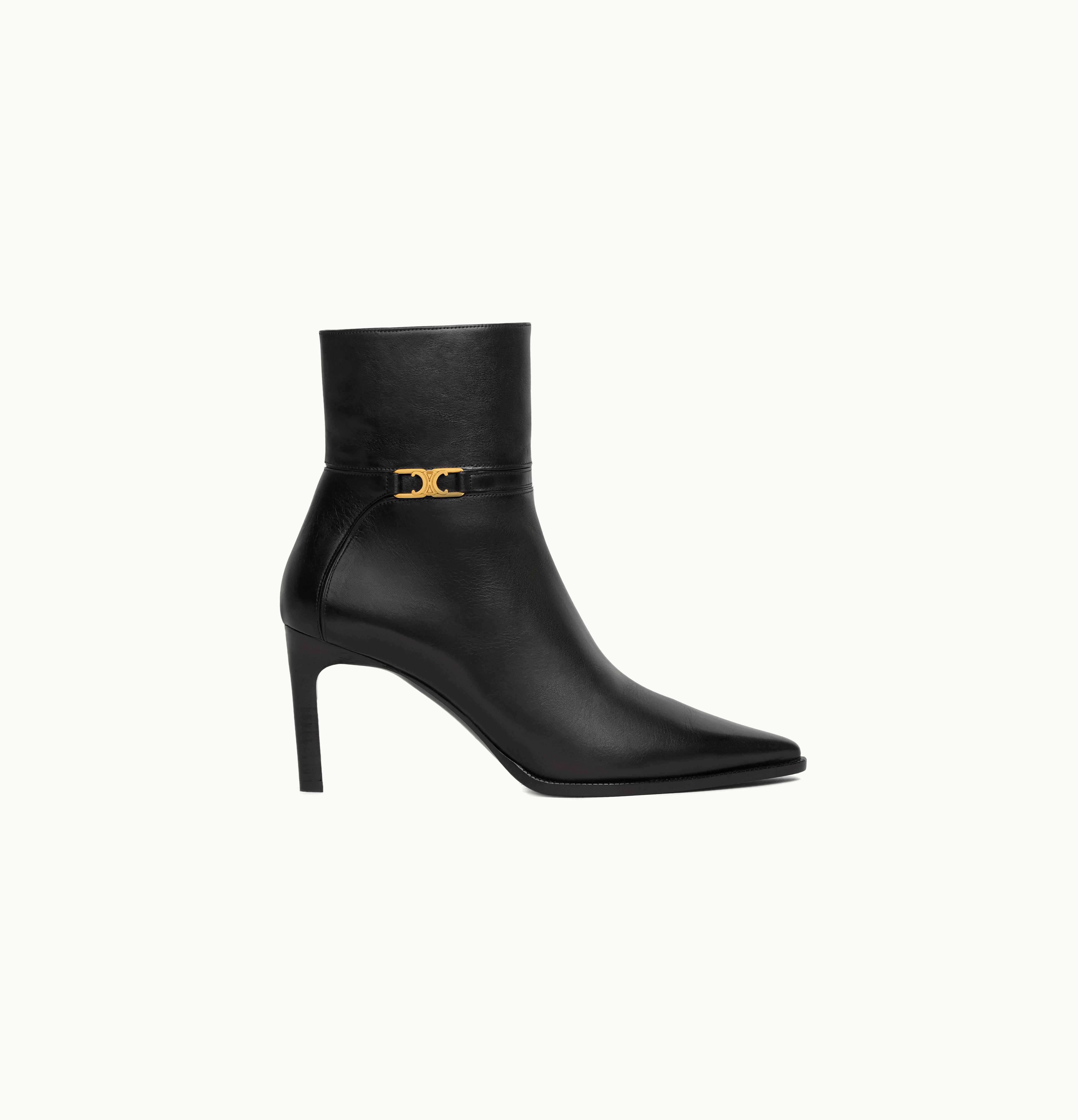 Celine Celine Low Boot Triomphe Celine Verneuil In Calfskin Black