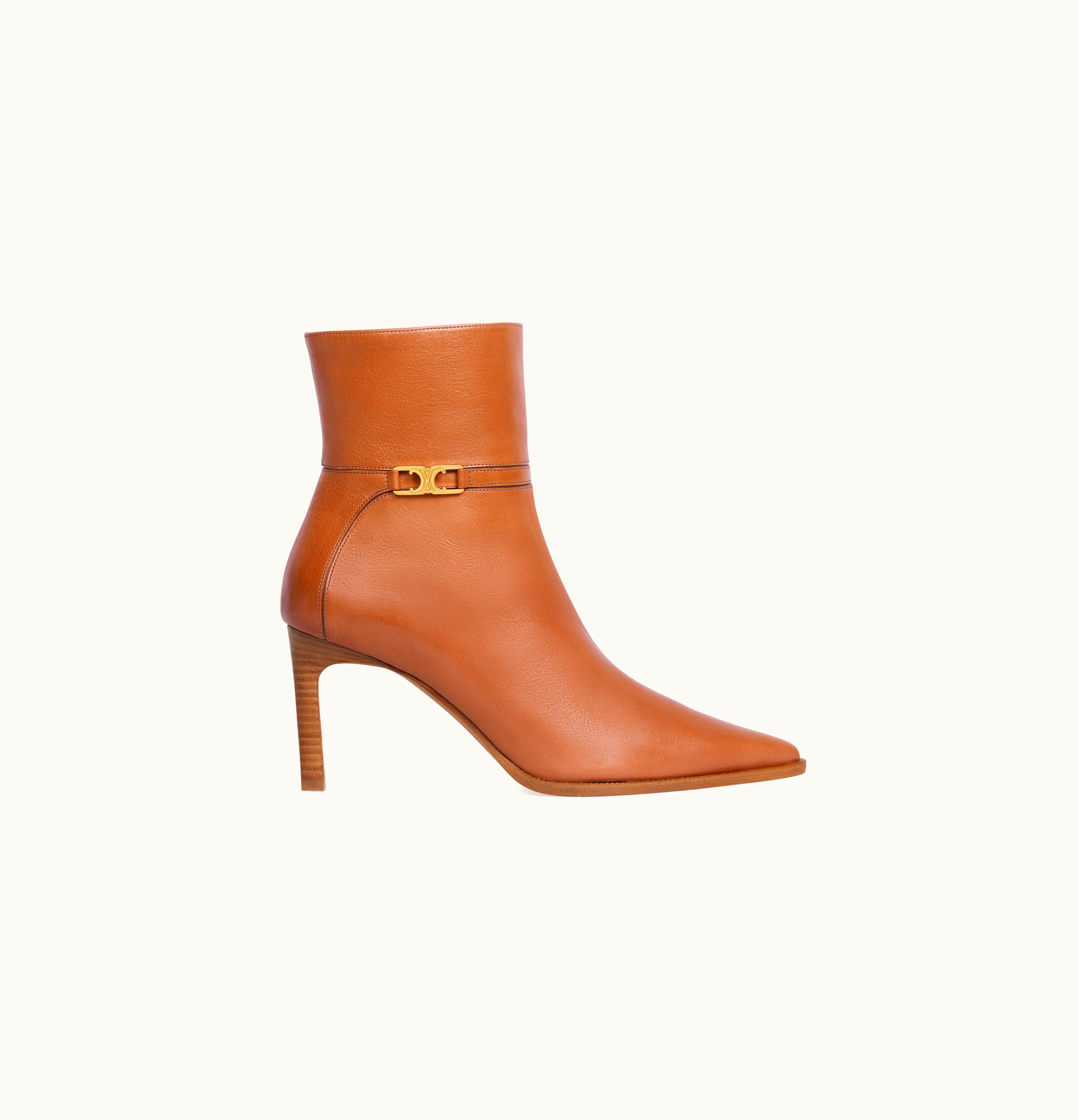 Celine Celine Low Boot Triomphe Celine Verneuil In Calfskin Honey