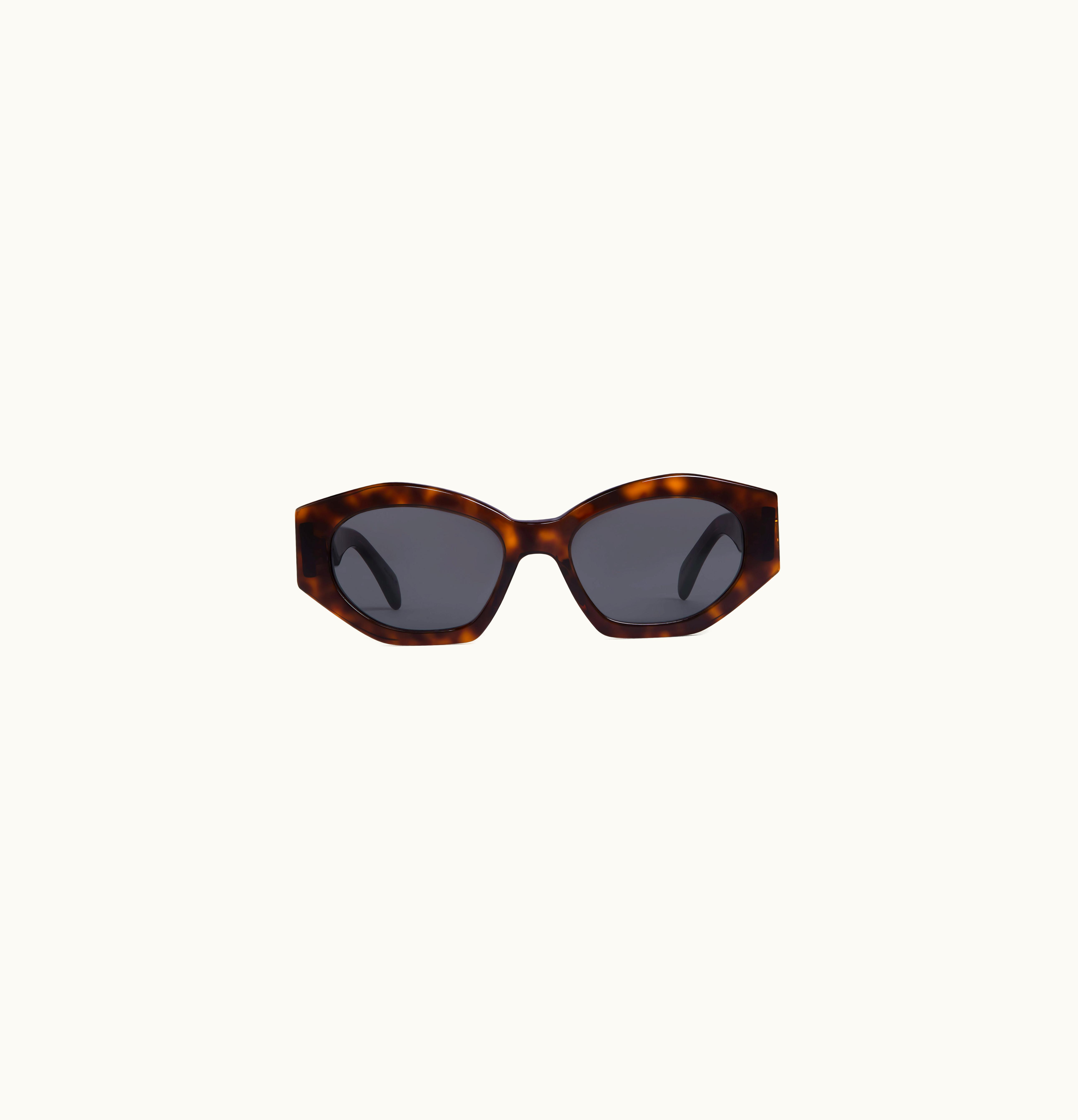 Celine Celine Triomphe 08 Sunglasses In Acetate Red Havana