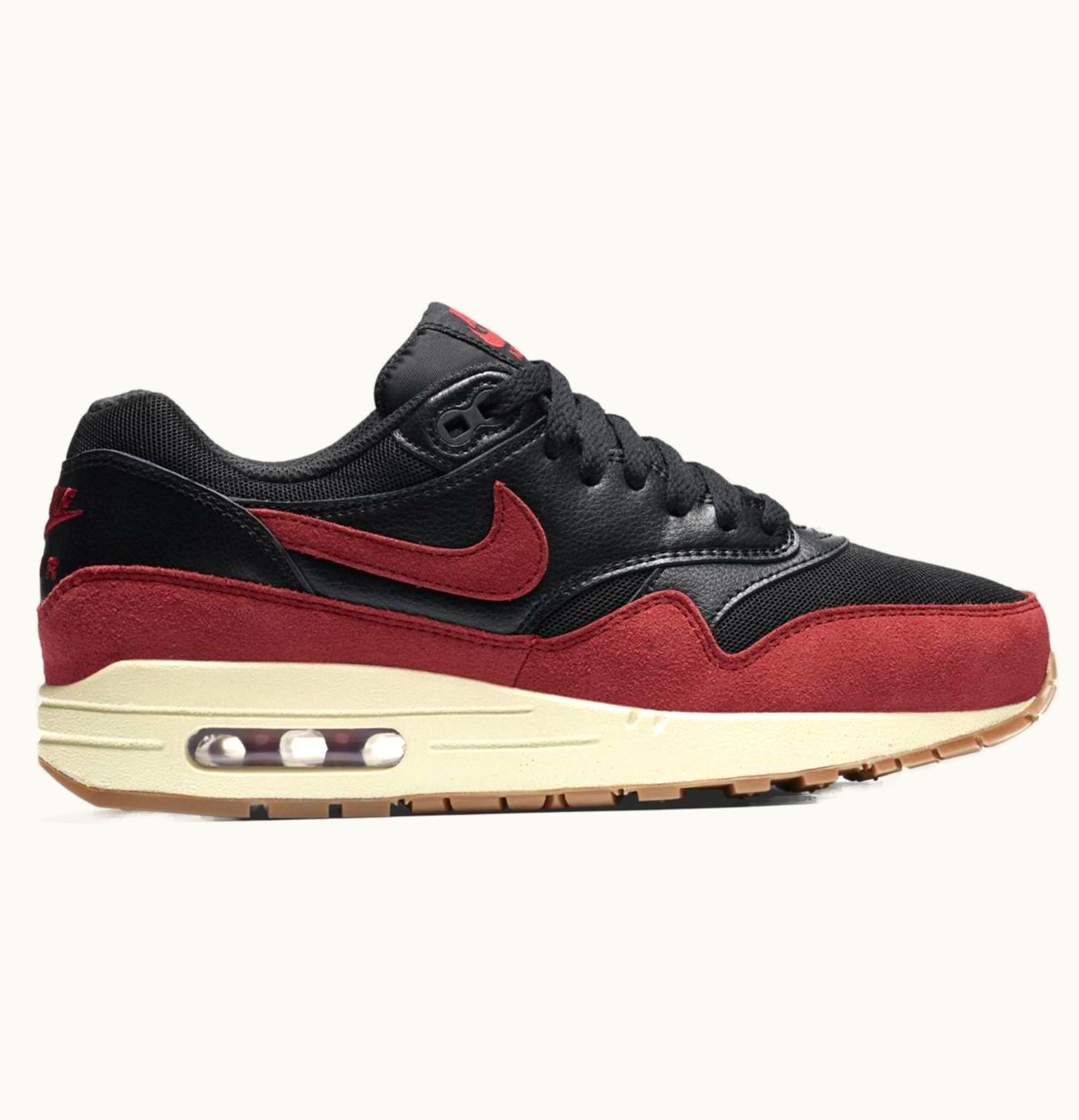 Nike Nike Air Max 1 Black Red Sail W