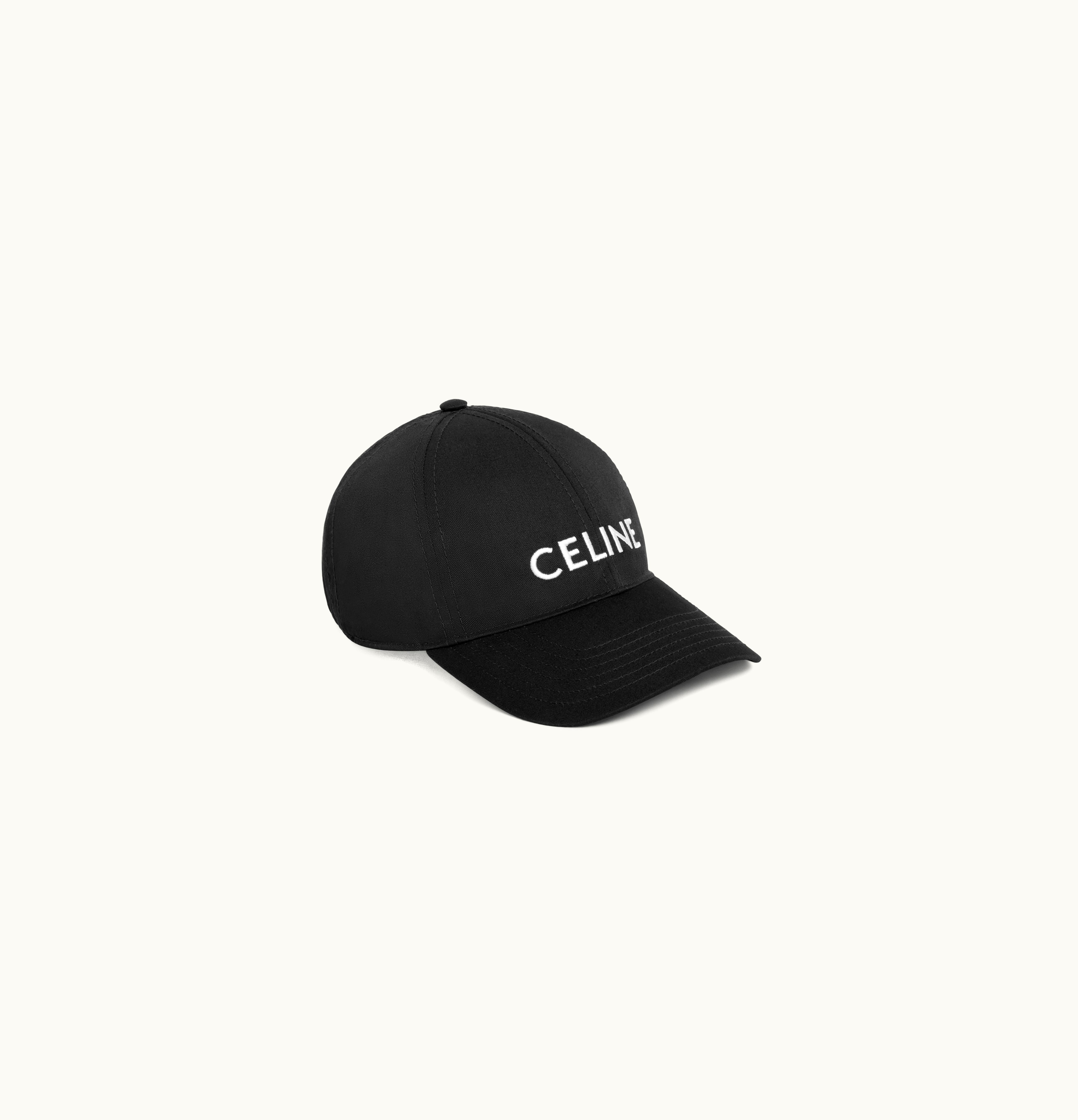 Celine Celine Baseball Cap In Drill Cotton Black