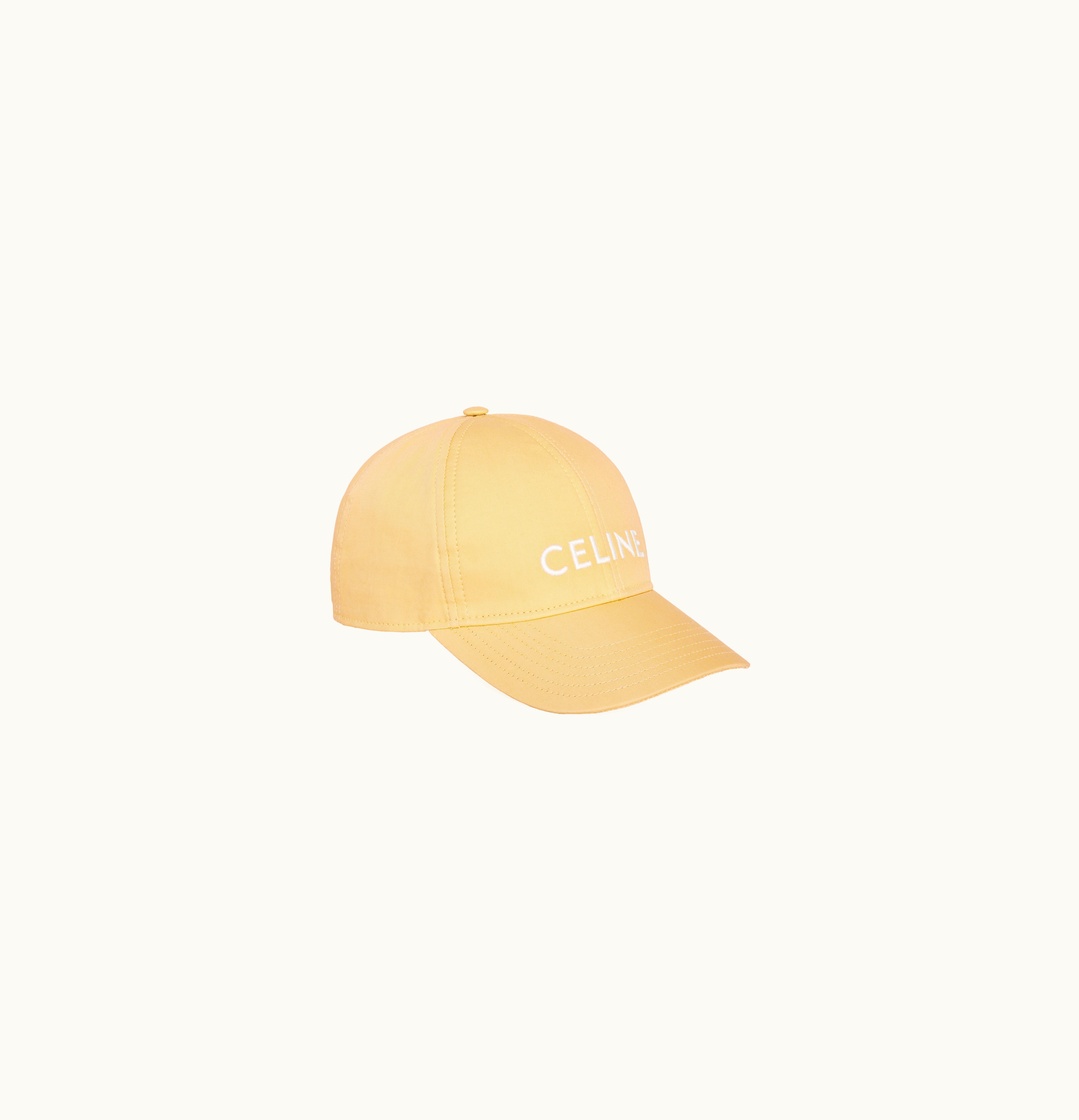 Celine Celine Baseball Cap In Cotton Yellow