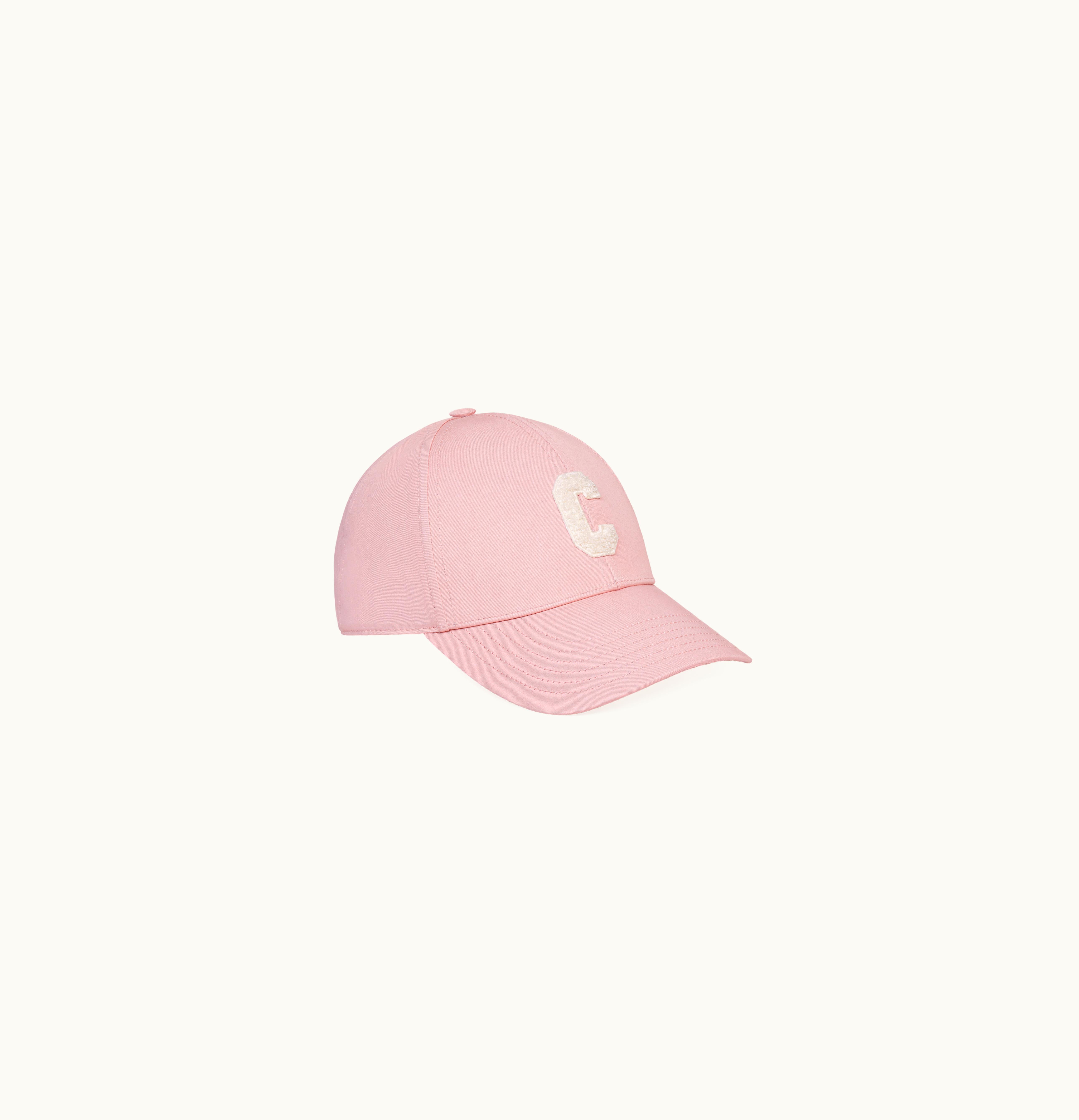 Celine Celine Initial Baseball Cap In Cotton Vintage Pink